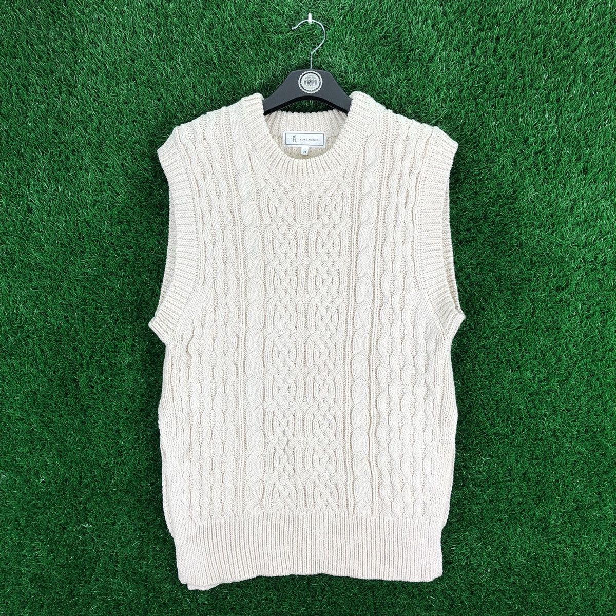 Aran Isles Knitwear Rope Picnic Cable Knit Women Vest Pullover Size S / US 4 / IT 40 - 1 Thumbnail