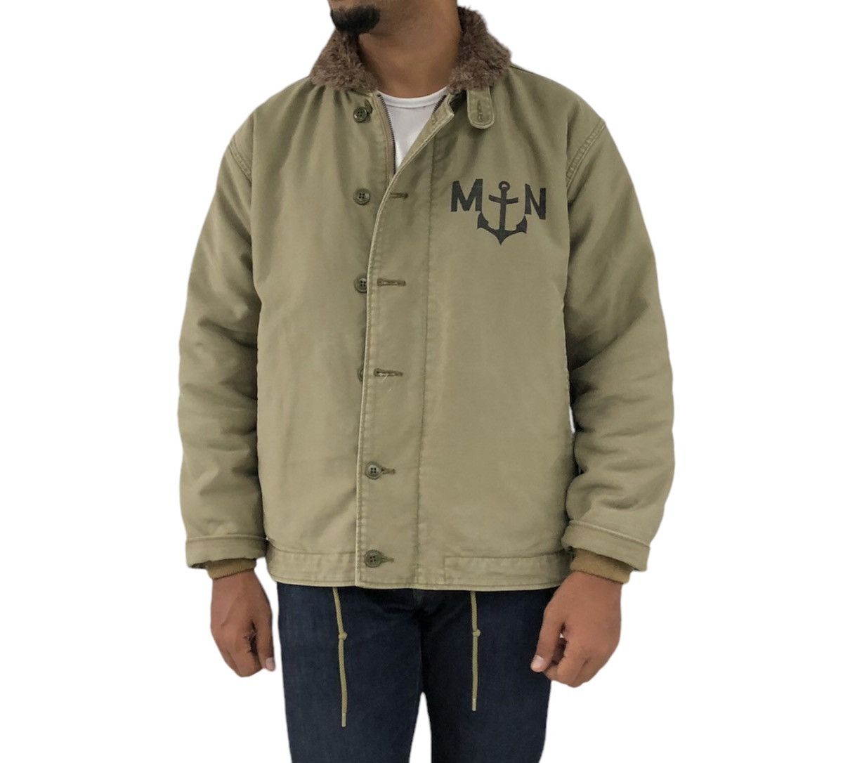 Vintage 🔥Rare VTG 1980s Us Navy Inspired WW2 N1 Jacket Size US M / EU 48-50 / 2 - 4 Thumbnail