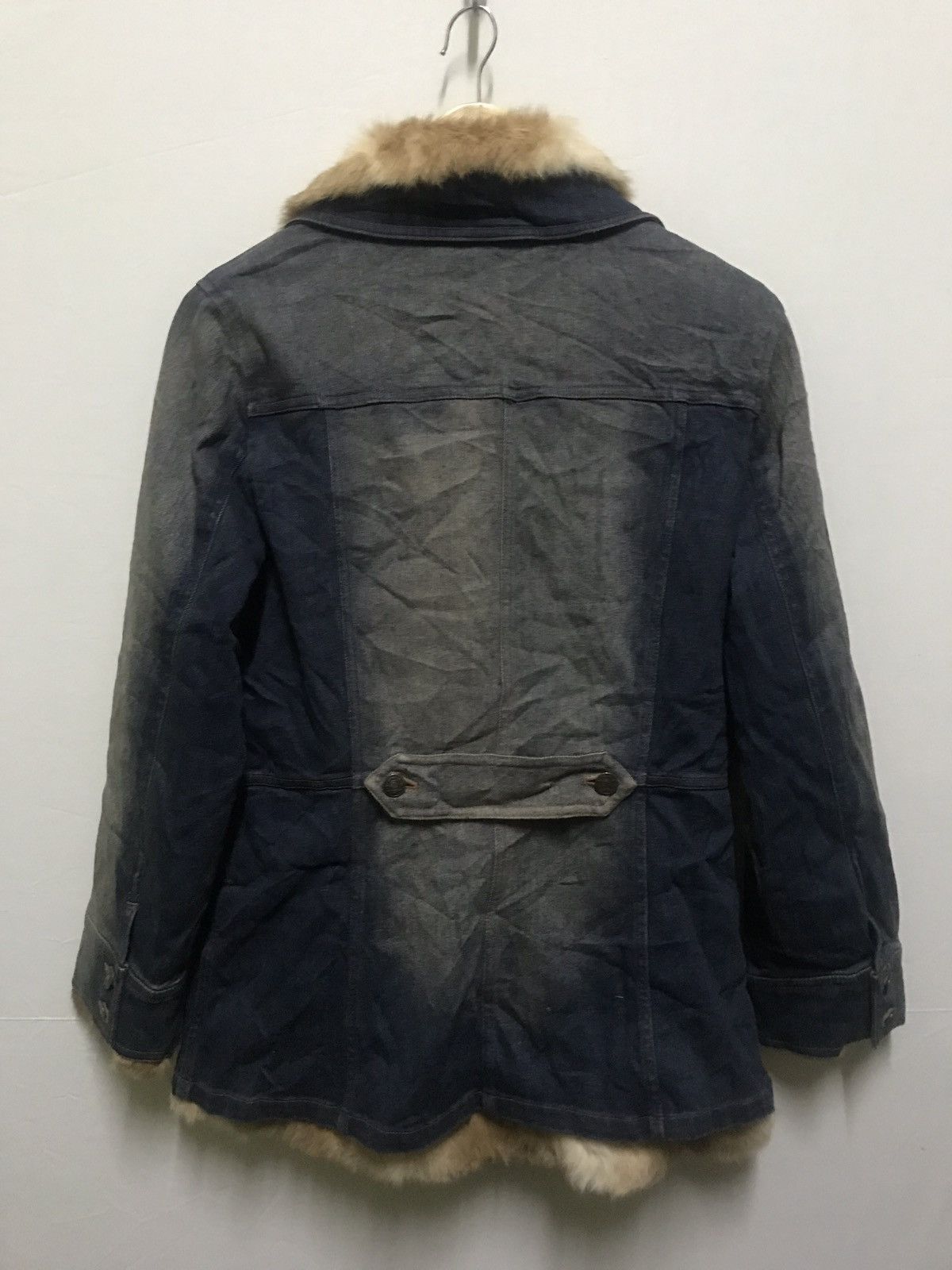 Japanese Brand JAPAN FADED SHERPA DENIM JACKET FUR COLLAR Size M / US 6-8 / IT 42-44 - 5 Thumbnail