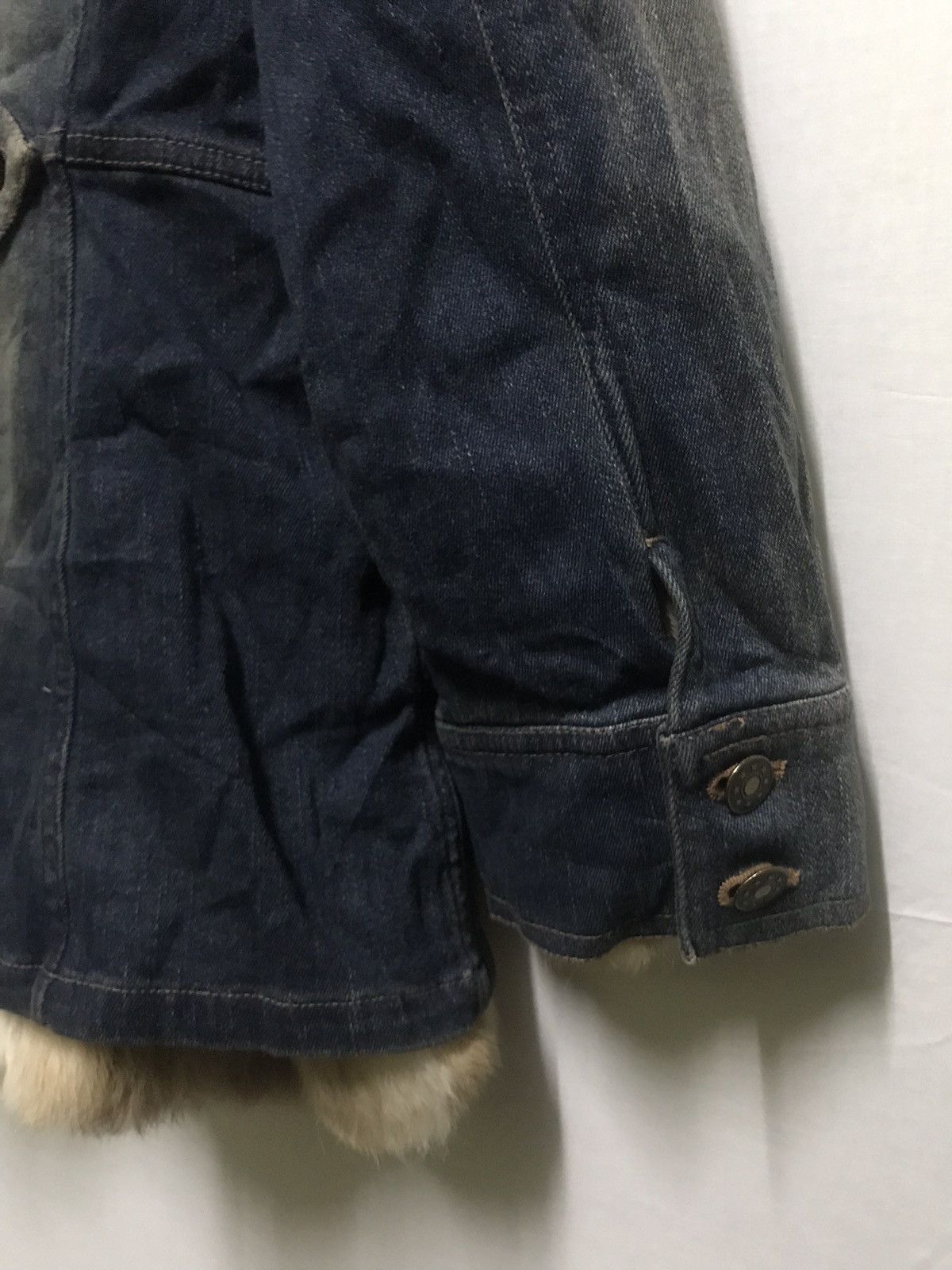 Japanese Brand JAPAN FADED SHERPA DENIM JACKET FUR COLLAR Size M / US 6-8 / IT 42-44 - 7 Thumbnail