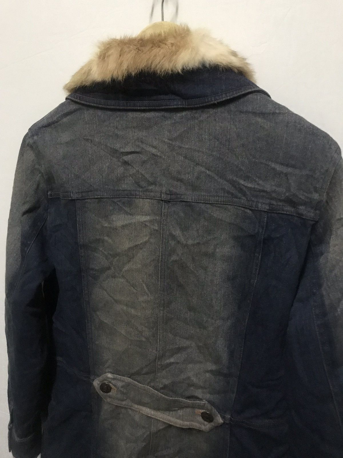 Japanese Brand JAPAN FADED SHERPA DENIM JACKET FUR COLLAR Size M / US 6-8 / IT 42-44 - 6 Thumbnail