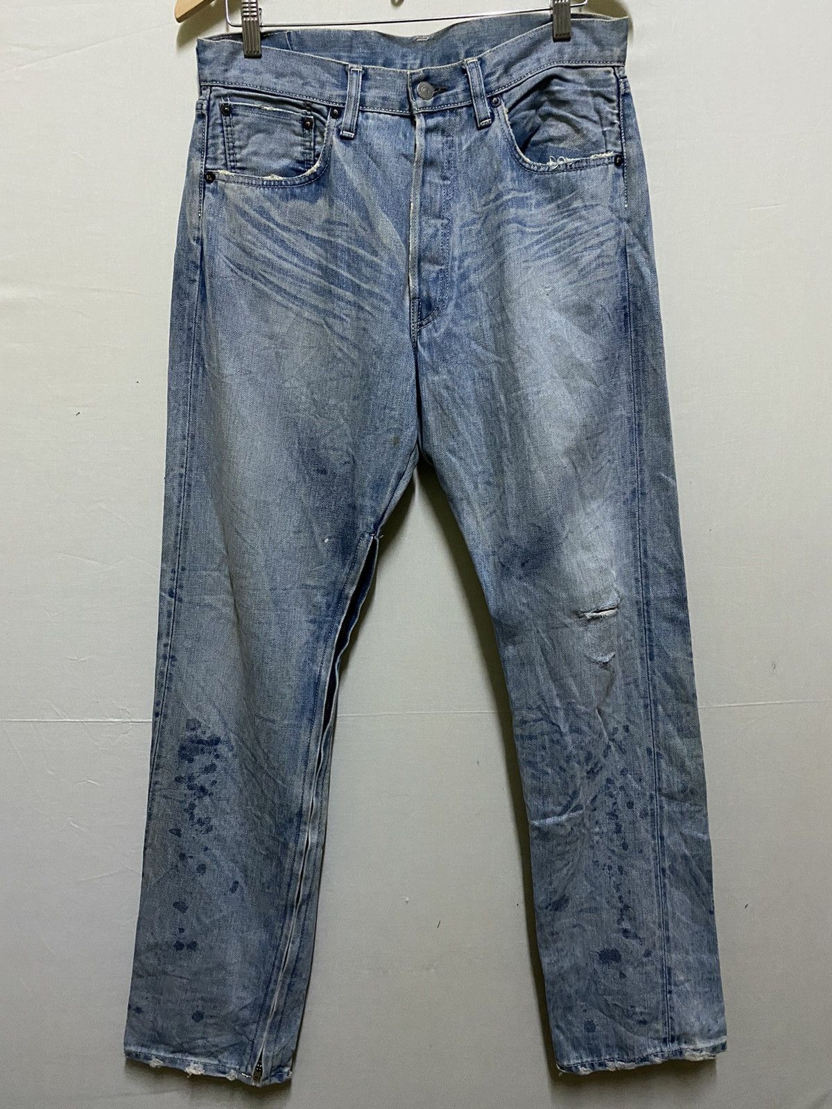 Levi's Vintage Clothing Levis Big E Selvedge Zipper Inseam Rare Size US 32 / EU 48 - 1 Thumbnail