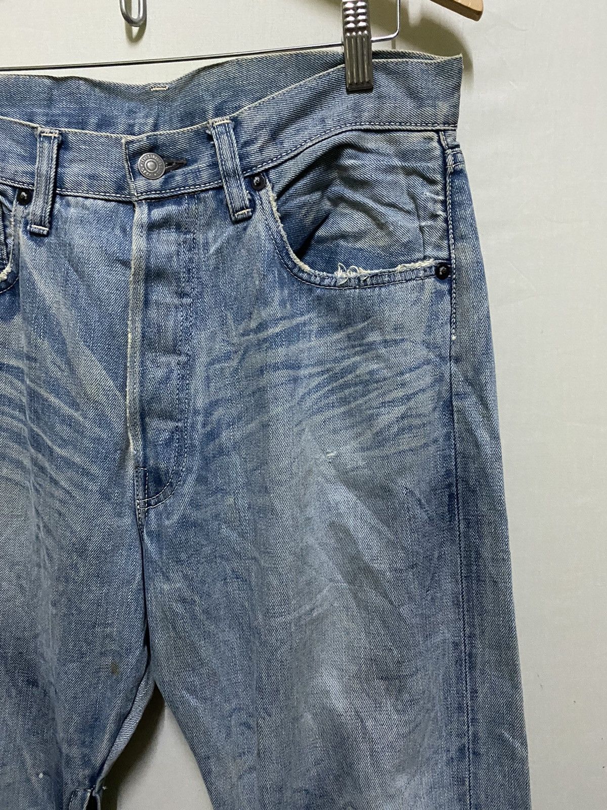Levi's Vintage Clothing Levis Big E Selvedge Zipper Inseam Rare Size US 32 / EU 48 - 6 Thumbnail