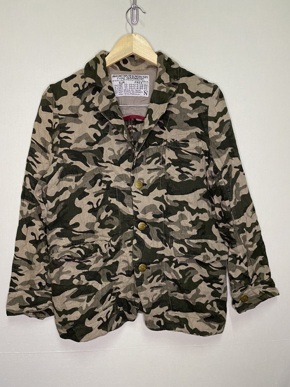 Japanese Brand Rna Slang Blazer Camo Size US M / EU 48-50 / 2 - 1 Thumbnail