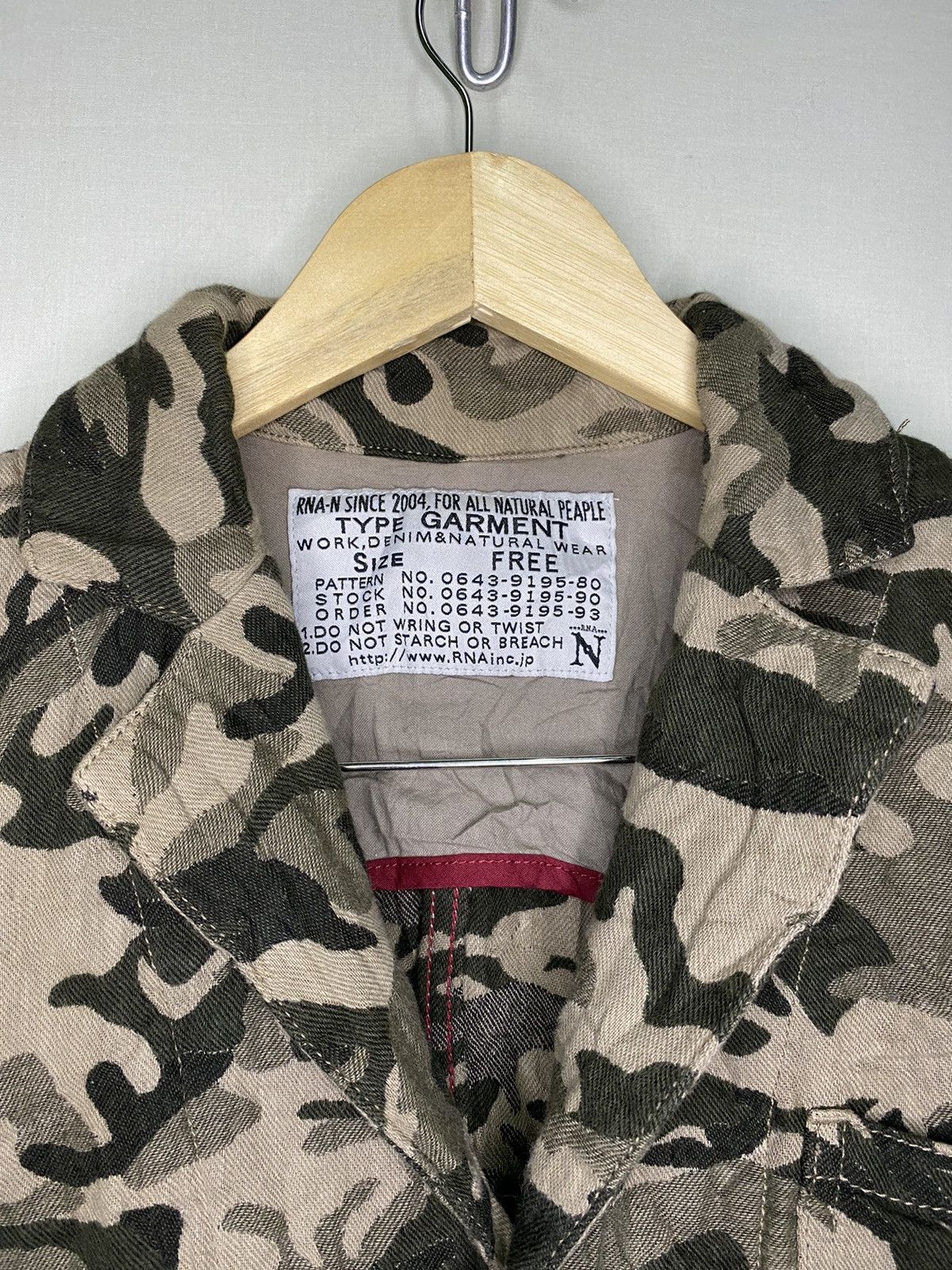 Japanese Brand Rna Slang Blazer Camo Size US M / EU 48-50 / 2 - 4 Thumbnail