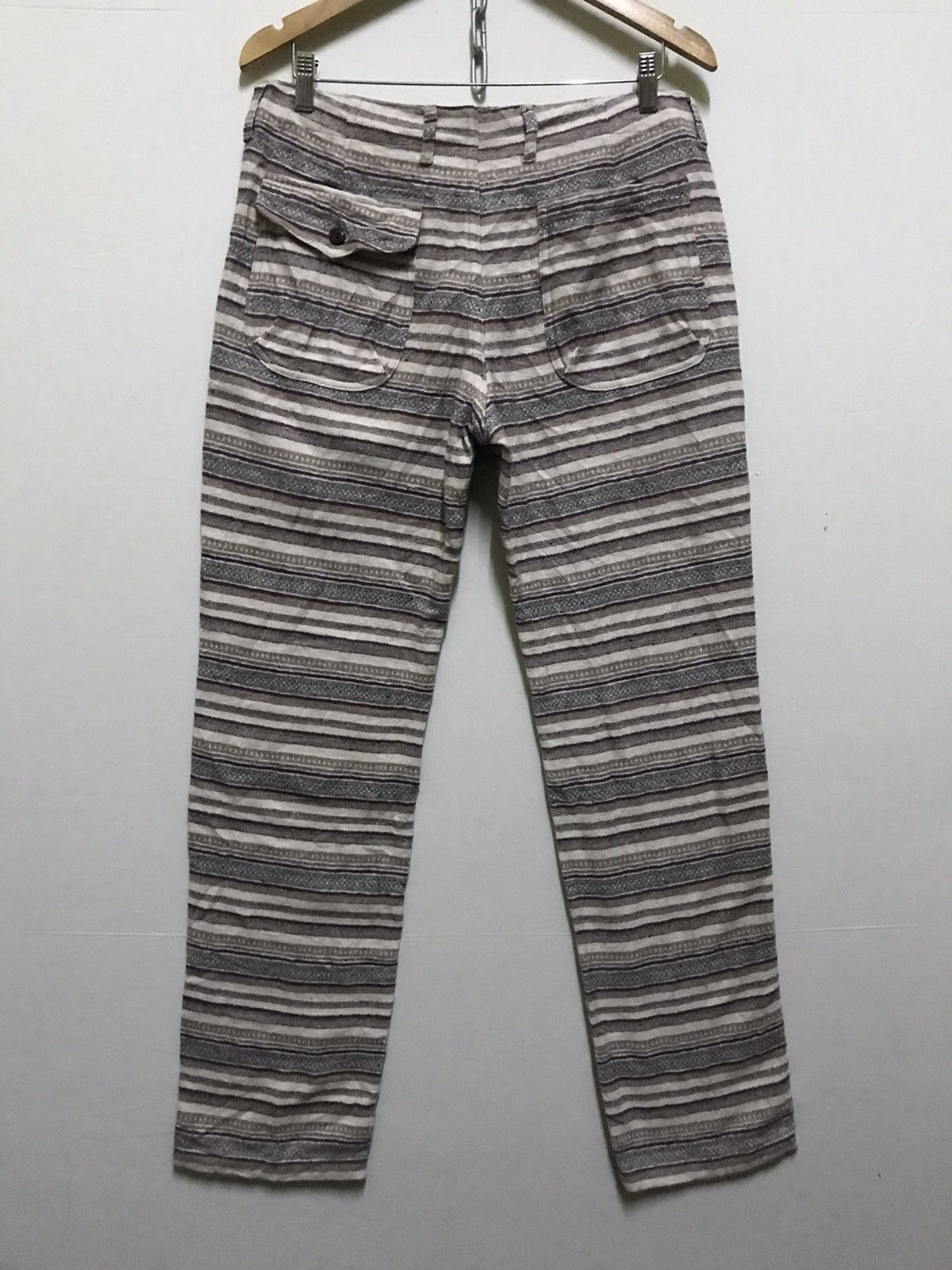 Global Work × Japanese Brand Stripe Pants Pocket Prisoner Size US 32 / EU 48 - 8 Thumbnail