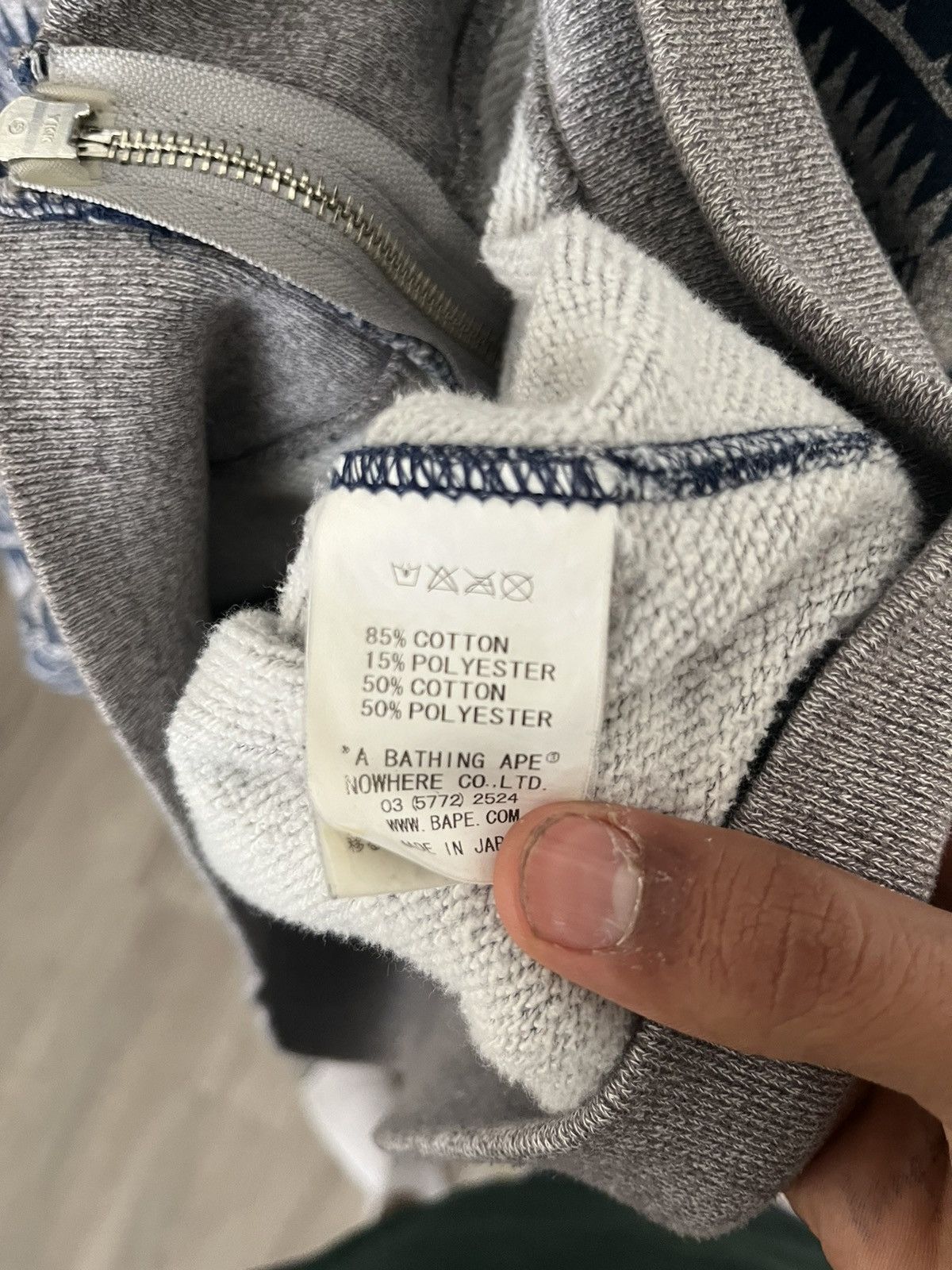 Bape Bape Snow Pattern Zip Hoodie Size US M / EU 48-50 / 2 - 3 Thumbnail