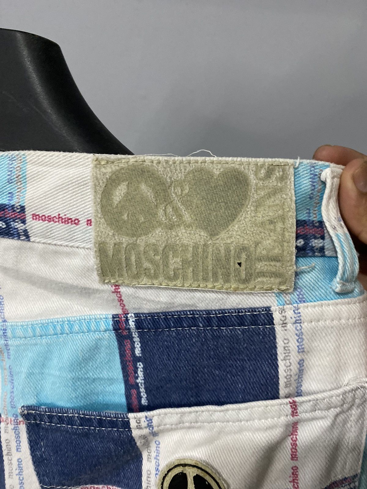 Designer × Moschino × Vintage Moschino Jeans Love & Peace 90s Pants Size US 32 / EU 48 - 6 Thumbnail