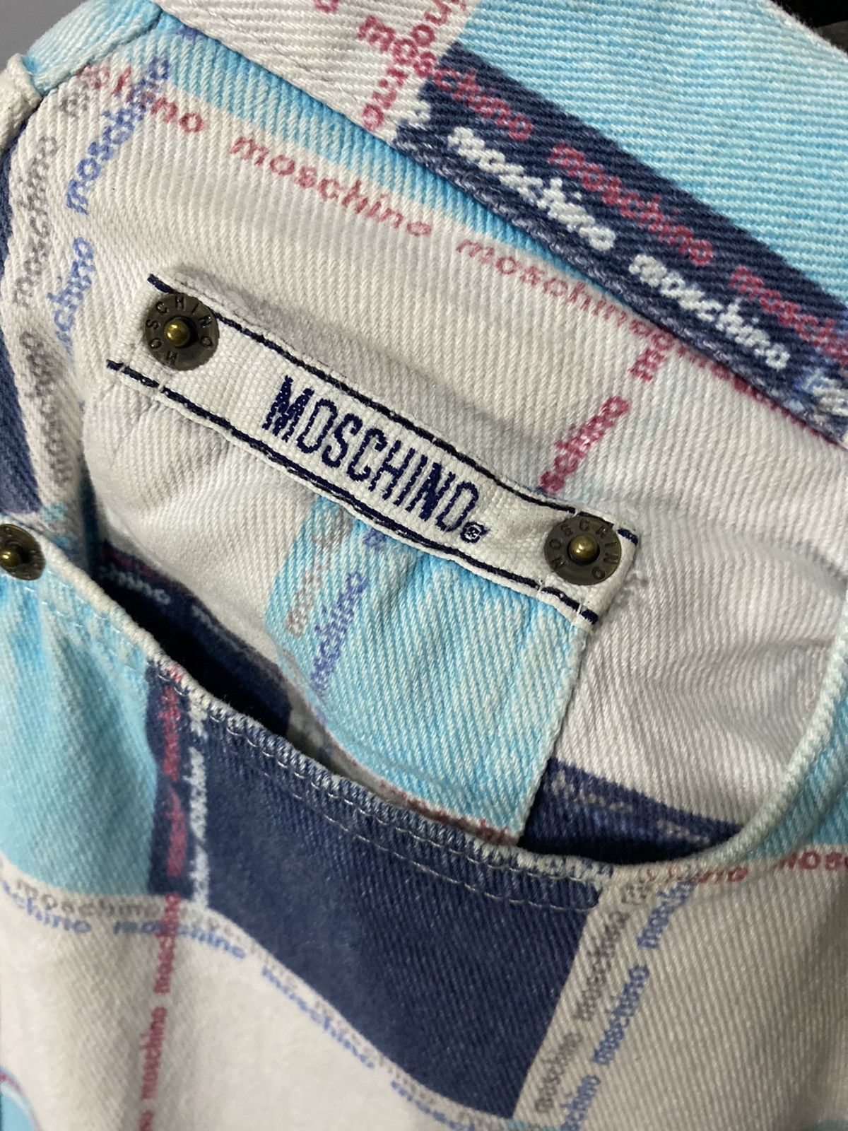 Designer × Moschino × Vintage Moschino Jeans Love & Peace 90s Pants Size US 32 / EU 48 - 8 Thumbnail