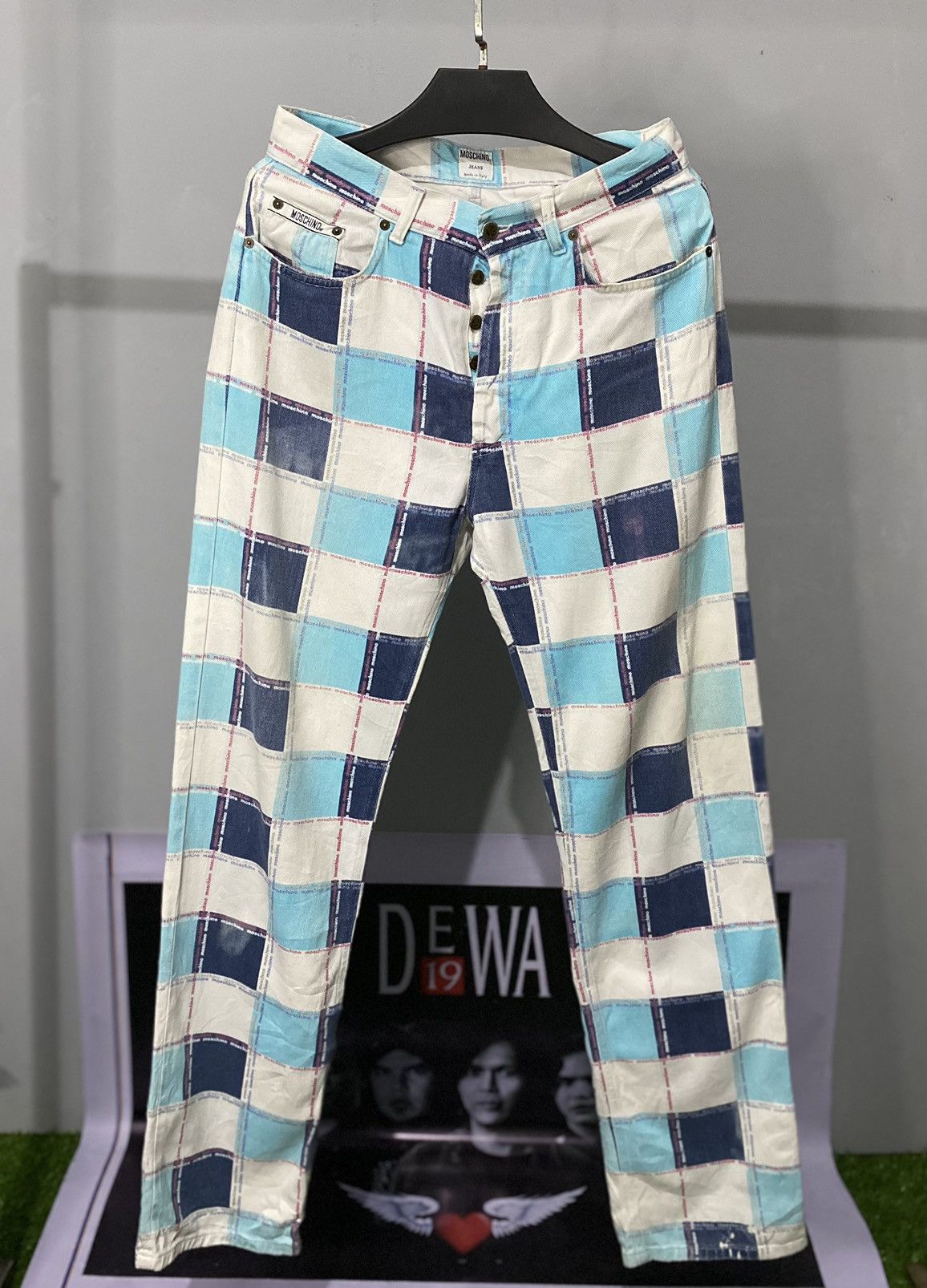 Designer × Moschino × Vintage Moschino Jeans Love & Peace 90s Pants Size US 32 / EU 48 - 2 Thumbnail