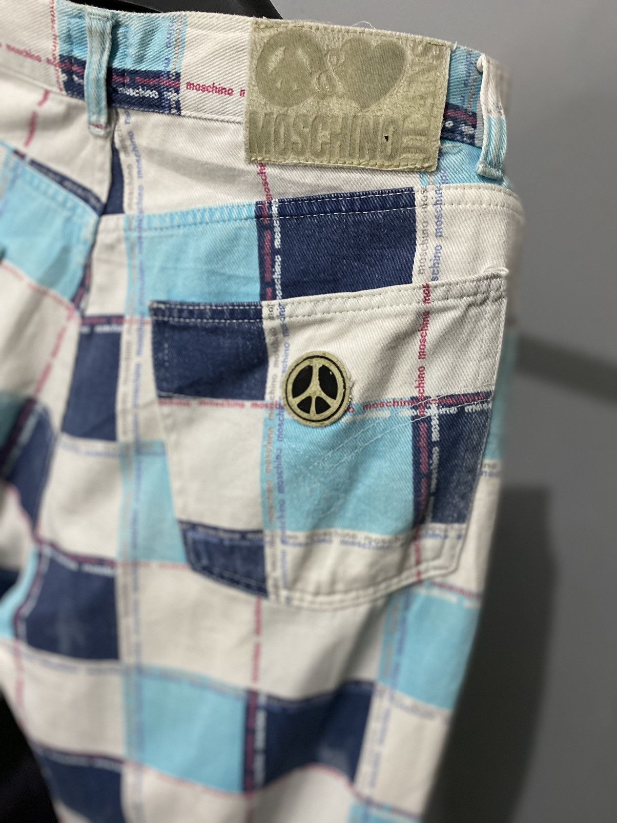 Designer × Moschino × Vintage Moschino Jeans Love & Peace 90s Pants Size US 32 / EU 48 - 5 Thumbnail