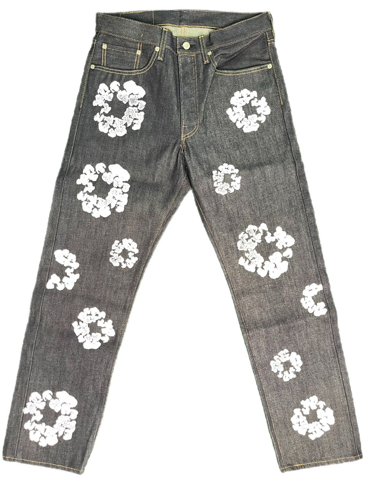 image of Denim Tears Cotton Wreath Jean Indigo Selvedge in Blue, Men's (Size 38)