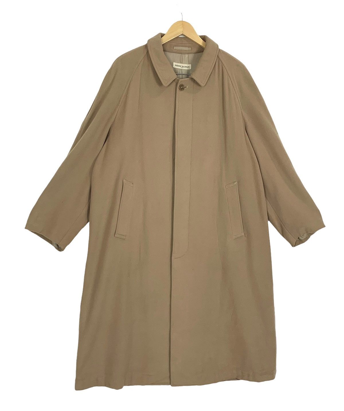 Balmain × Pierre Balmain Vintage Pierre Balmain Paris Wool Cashmere Long Coat Jacket Size L / US 10 / IT 46 - 4 Thumbnail