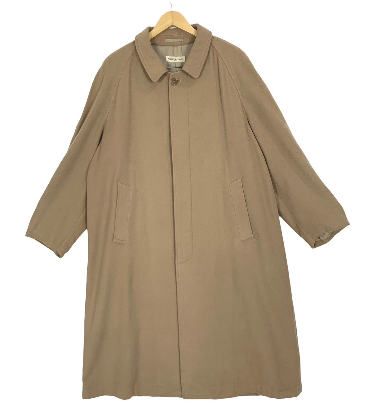 〈 PIERRE BALMAIN 〉Cashmere Long Coat Balmain × Pierre Balmain Vintage Pierre Balmain Paris Wool