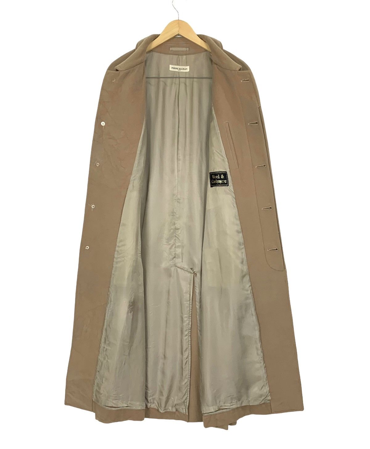 Balmain × Pierre Balmain Vintage Pierre Balmain Paris Wool Cashmere Long Coat Jacket Size L / US 10 / IT 46 - 7 Thumbnail