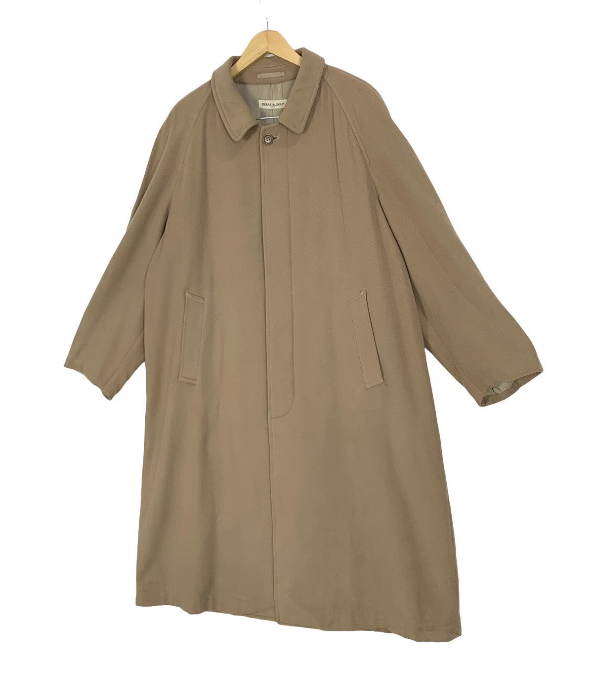 Balmain × Pierre Balmain Vintage Pierre Balmain Paris Wool Cashmere Long Coat Jacket Size L / US 10 / IT 46 - 5 Thumbnail