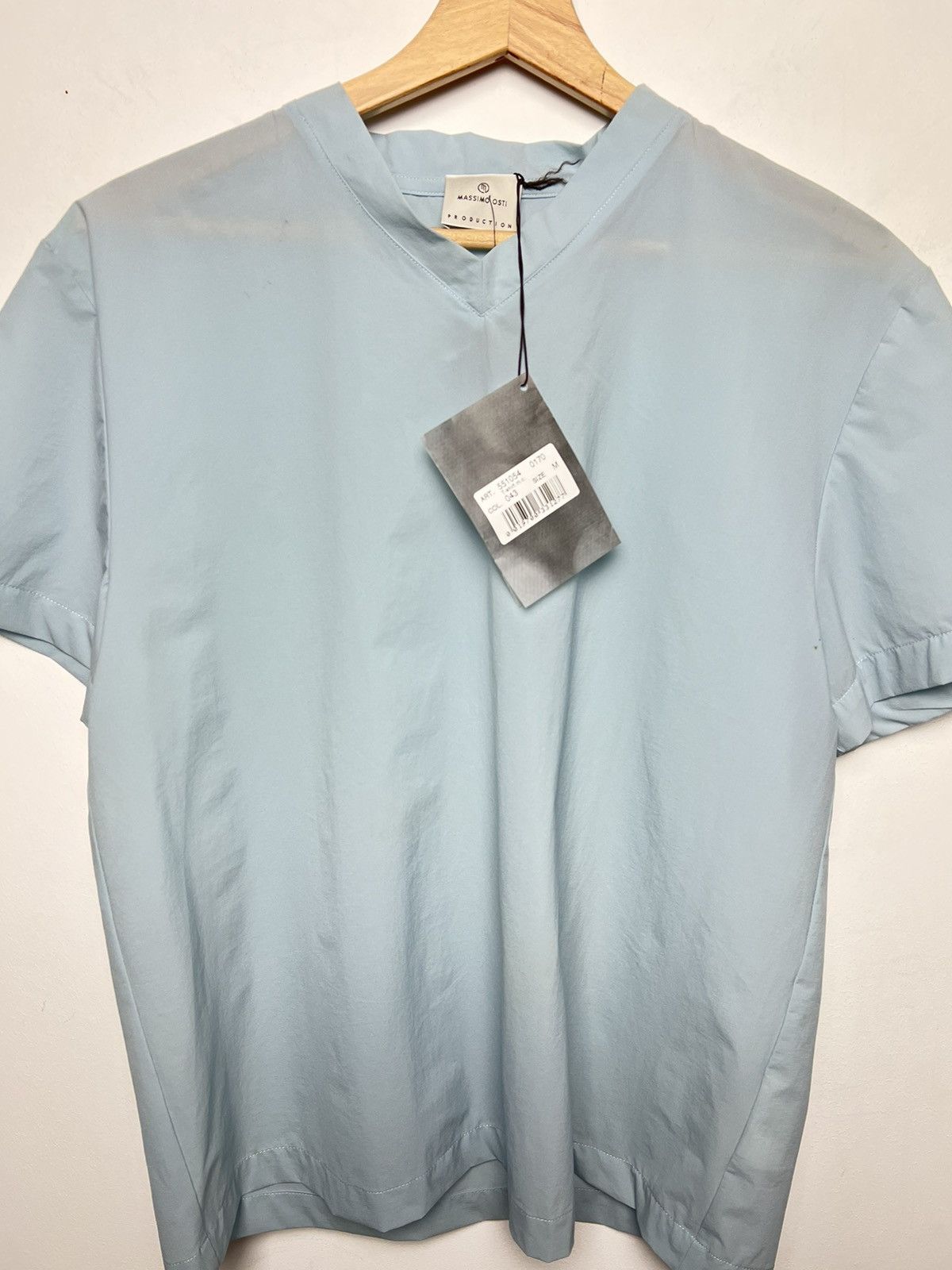 Stone Island osti stone island vintage baby blue v-neck t-shirt Size US M / EU 48-50 / 2 - 12 Thumbnail