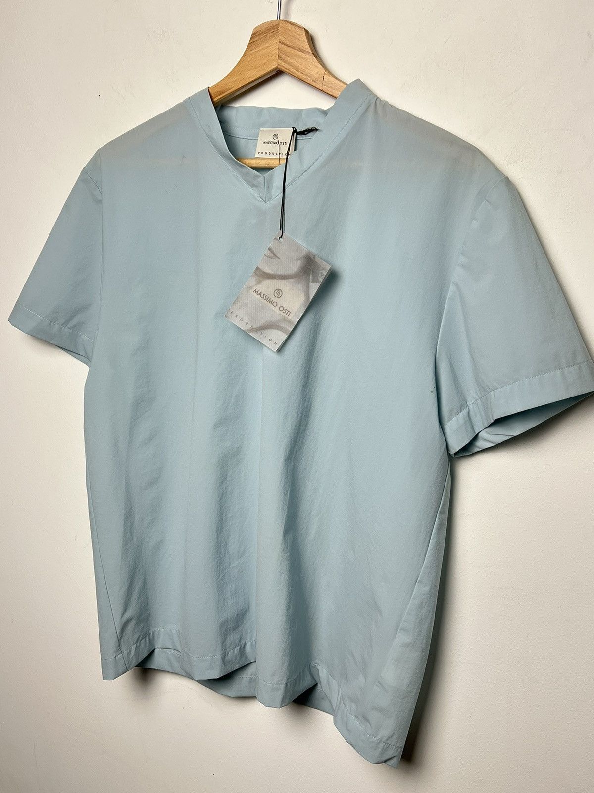 Stone Island osti stone island vintage baby blue v-neck t-shirt Size US M / EU 48-50 / 2 - 2 Thumbnail