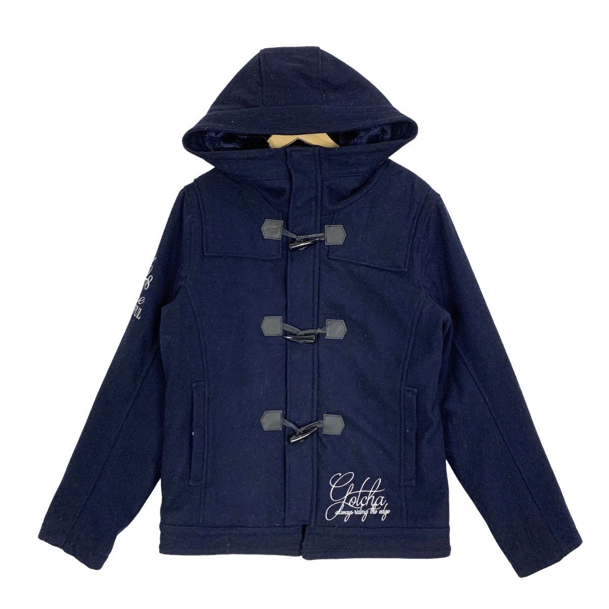 Vintage Gotcha Remember Your Roots Duffle Coat Jacket Hoodie