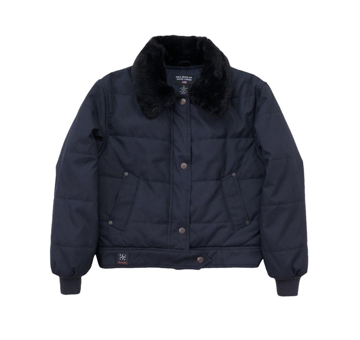 Polo Ralph Lauren VTG 90s Polo Jeans Co. Ralph Lauren Fur Collar Puffer Jacket Size US M / EU 48-50 / 2 - 4 Thumbnail