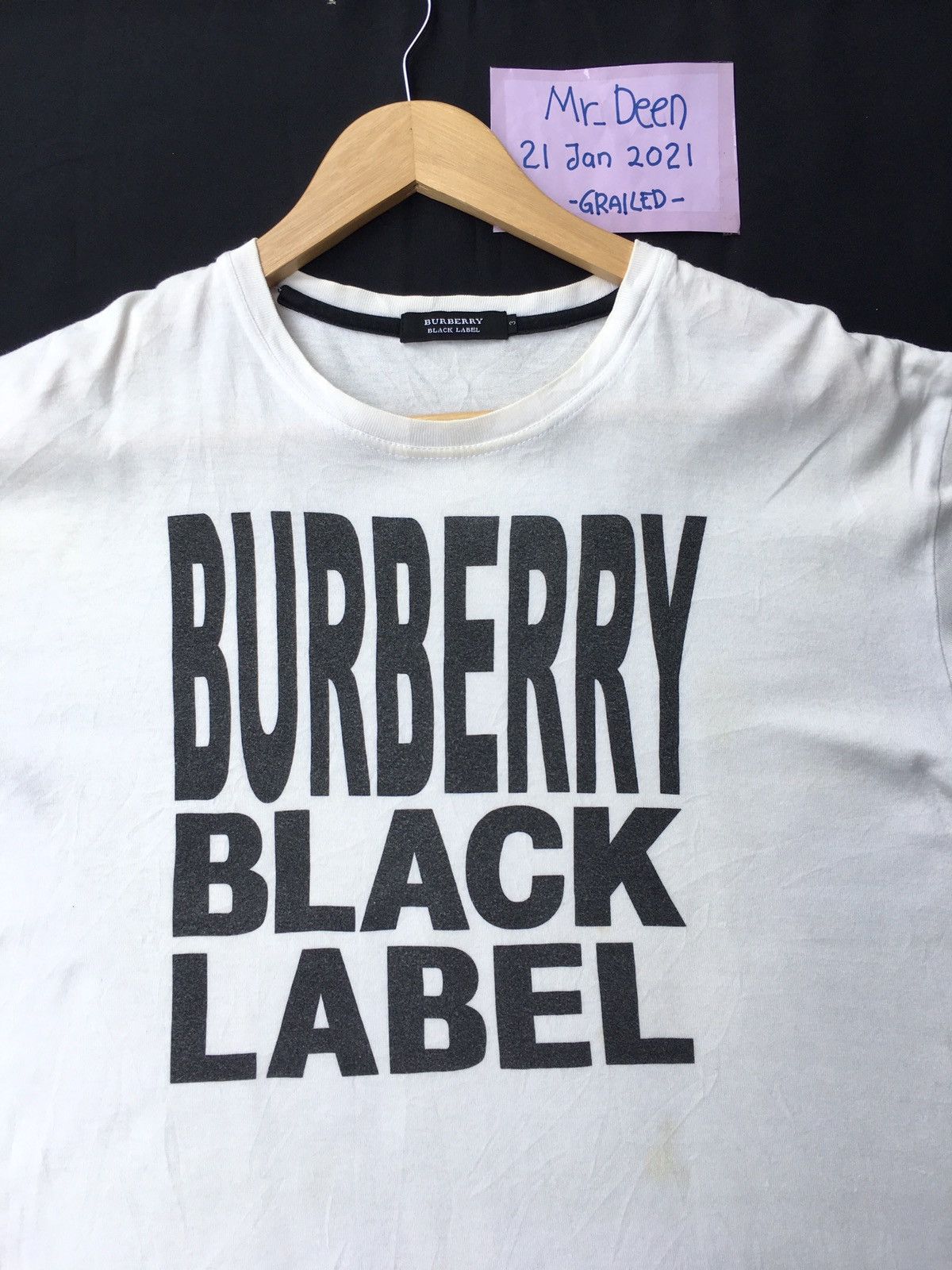 Burberry Rare Burberry Black Label Biglogo Spellout Tee Size US M / EU 48-50 / 2 - 6 Thumbnail