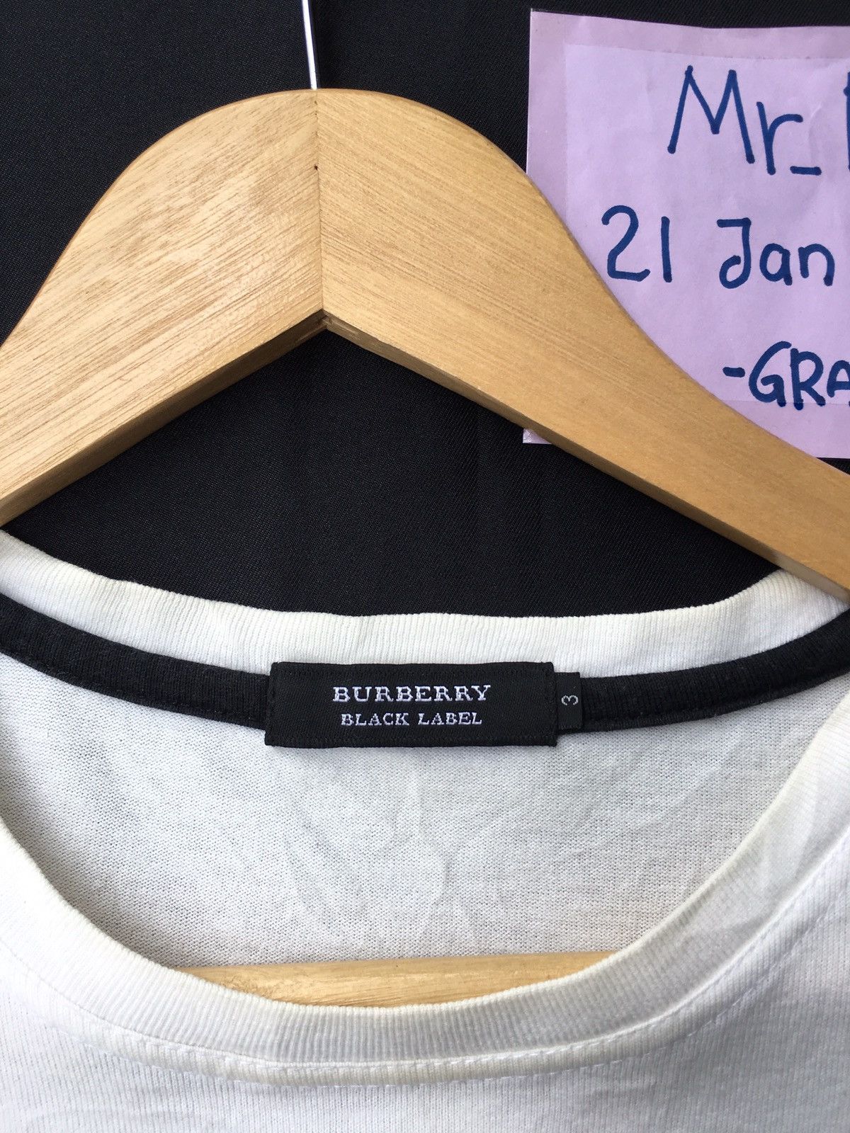 Burberry Rare Burberry Black Label Biglogo Spellout Tee Size US M / EU 48-50 / 2 - 8 Thumbnail