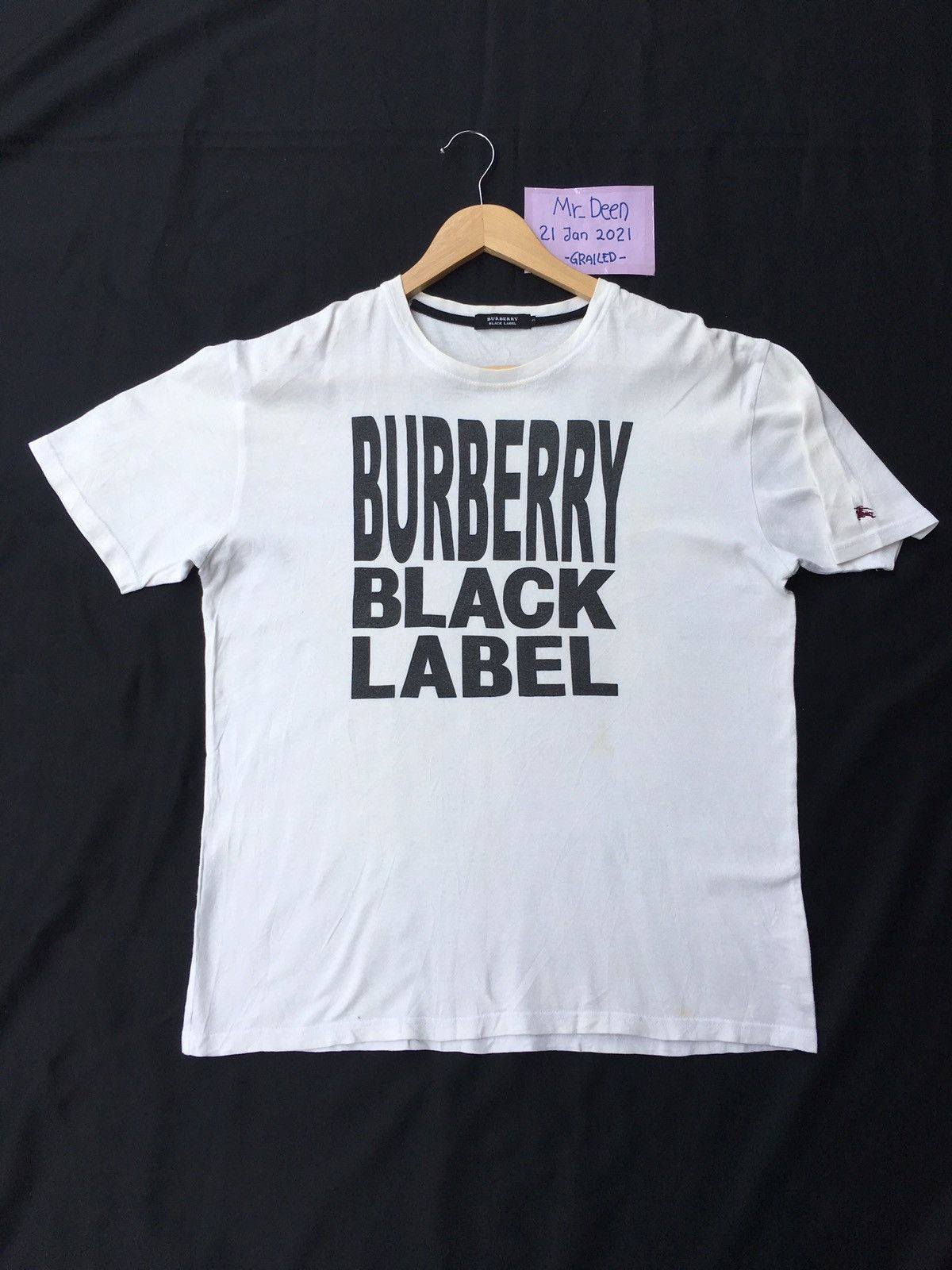 Burberry Rare Burberry Black Label Biglogo Spellout Tee Size US M / EU 48-50 / 2 - 2 Thumbnail