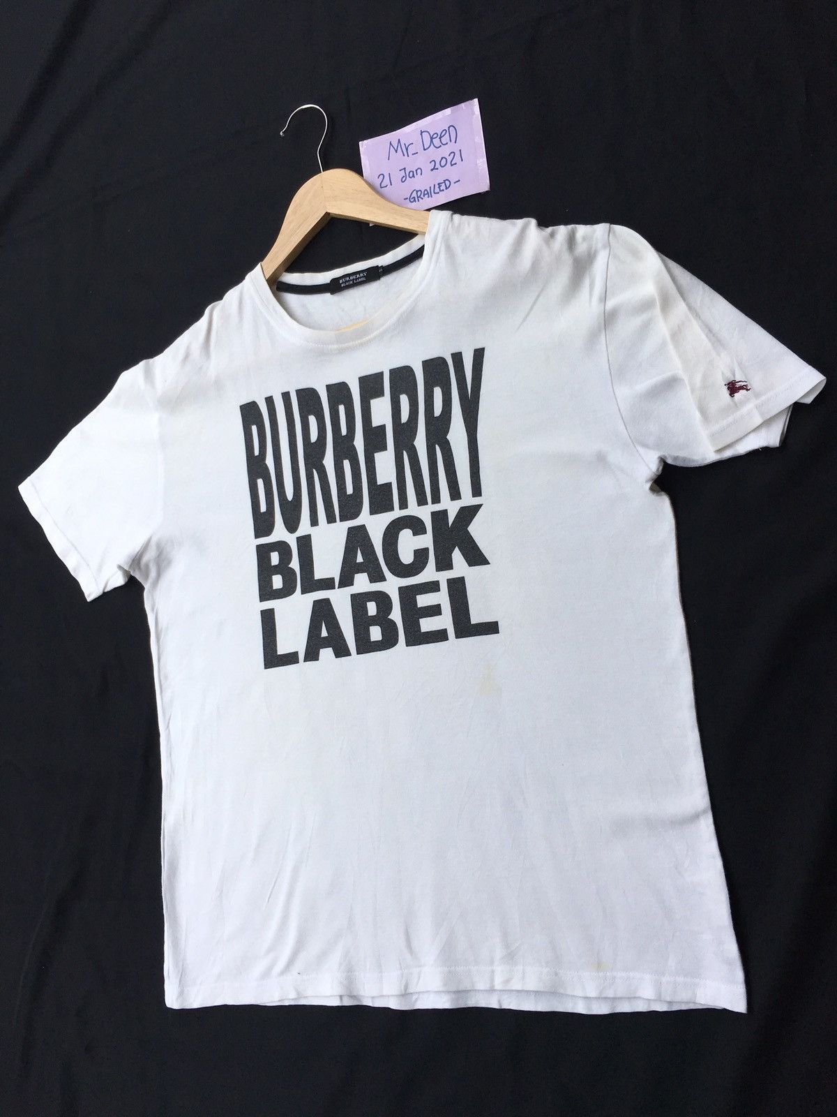 Burberry Rare Burberry Black Label Biglogo Spellout Tee Size US M / EU 48-50 / 2 - 4 Thumbnail