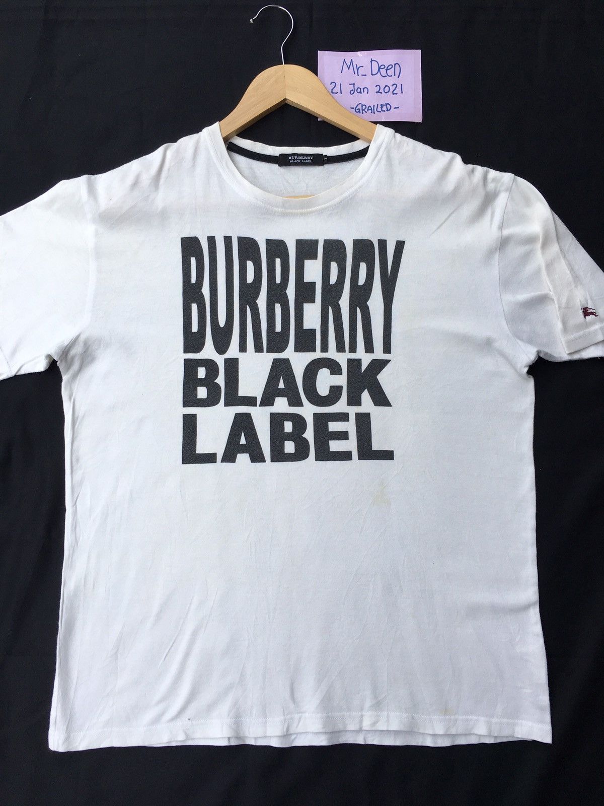 Burberry Rare Burberry Black Label Biglogo Spellout Tee Size US M / EU 48-50 / 2 - 5 Thumbnail