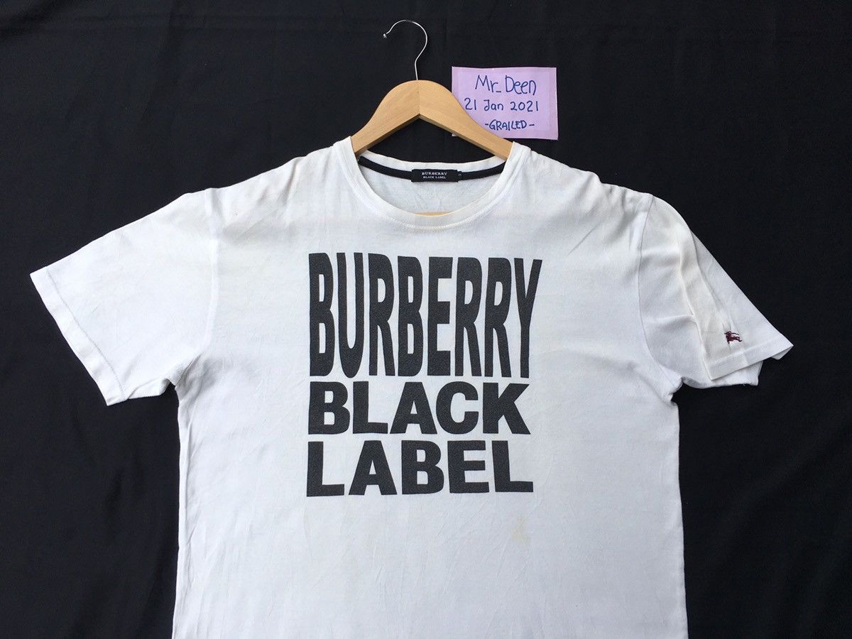 Burberry Rare Burberry Black Label Biglogo Spellout Tee Size US M / EU 48-50 / 2 - 1 Thumbnail