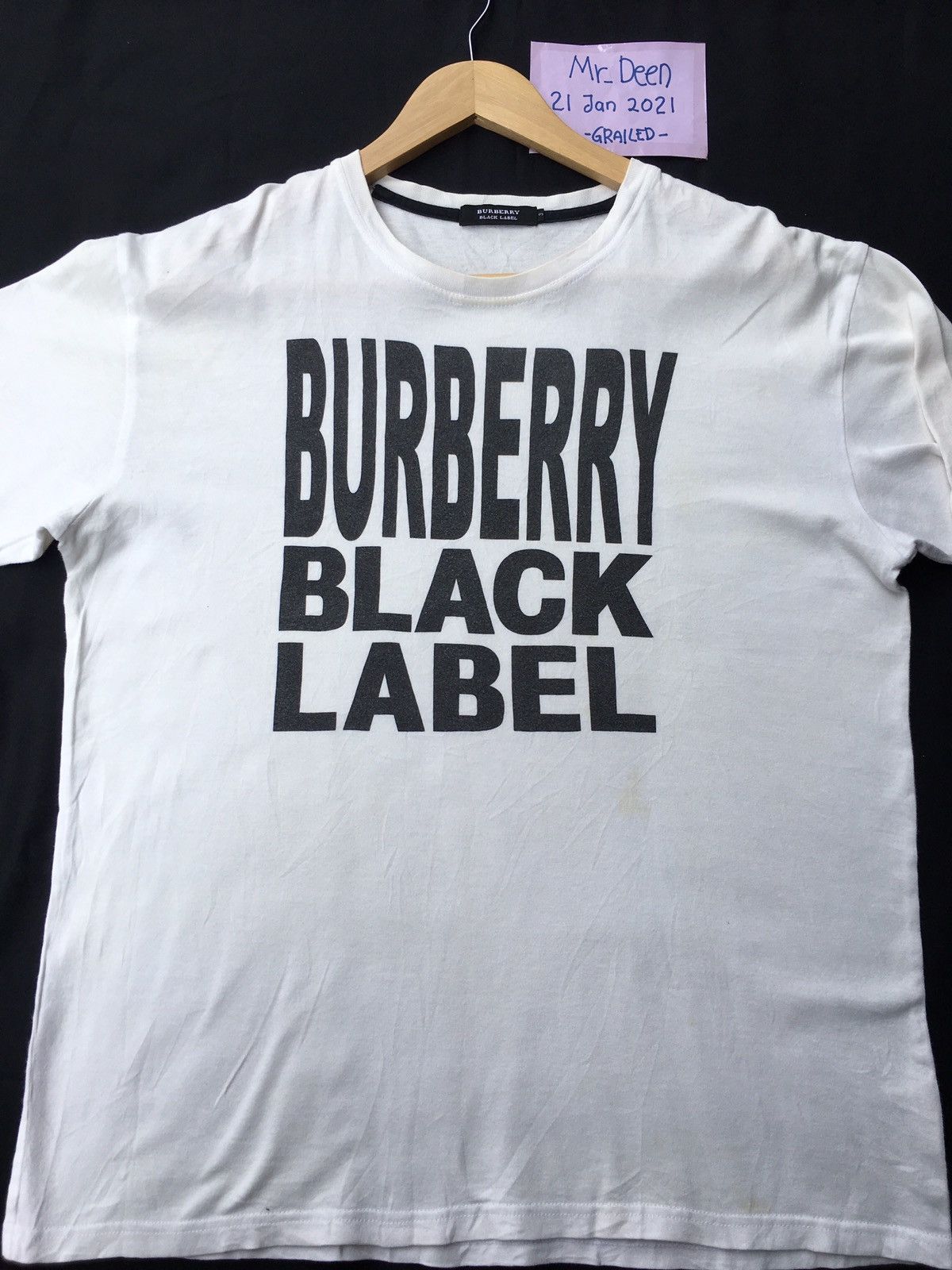 Burberry Rare Burberry Black Label Biglogo Spellout Tee Size US M / EU 48-50 / 2 - 9 Thumbnail
