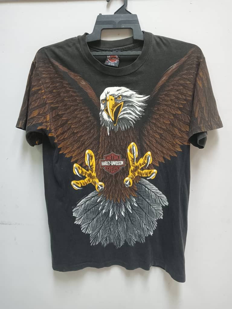 Vintage Harley Davidson eagles all print T-Shirt