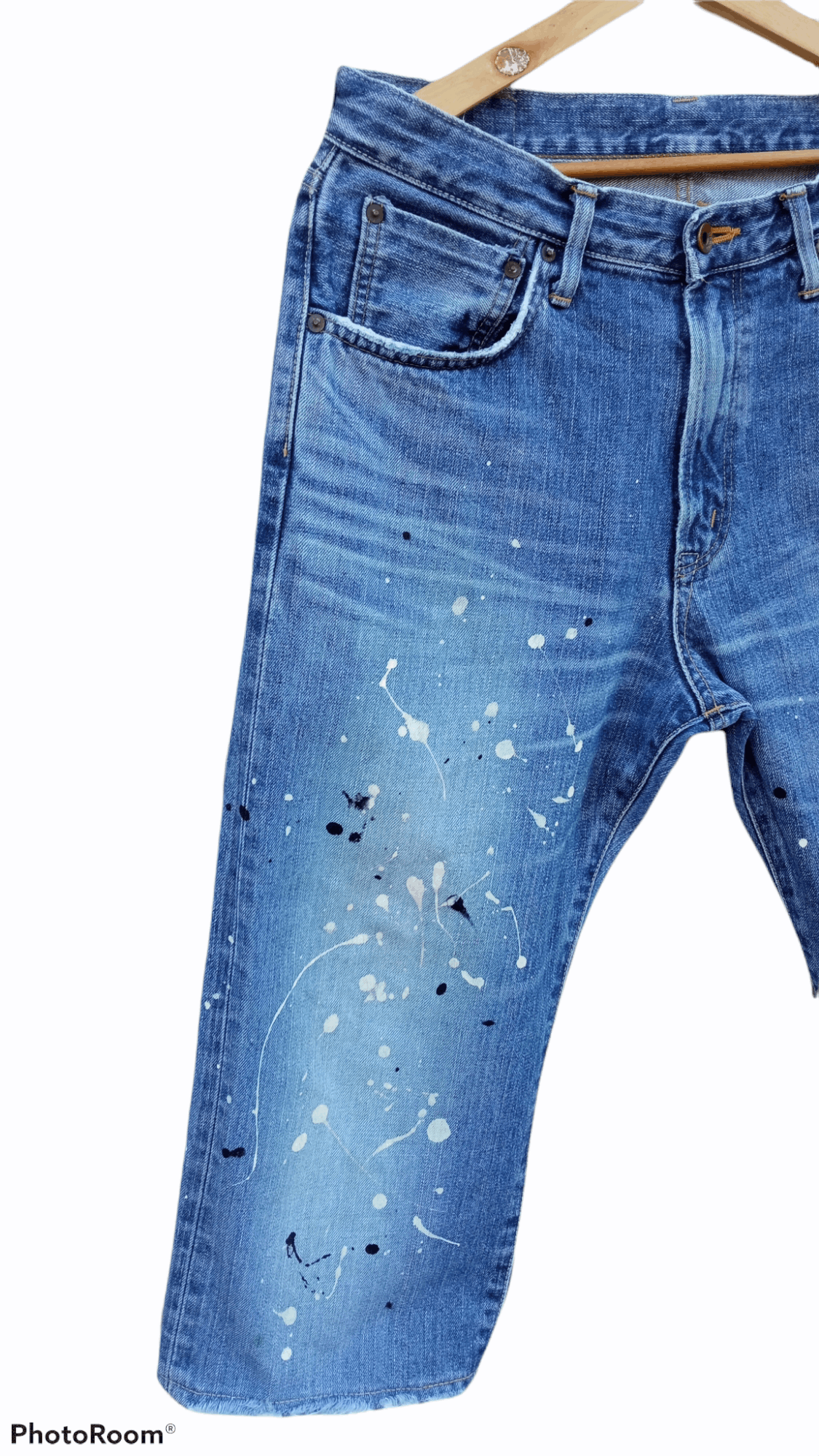 Edwin × Japanese Brand × Vintage 🔥🔥Edwin Paint Splatter 3Q Shorts Pants Selvedge Jeans Size US 32 / EU 48 - 7 Thumbnail