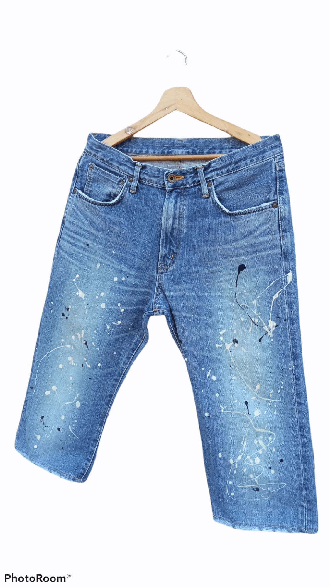Edwin × Japanese Brand × Vintage 🔥🔥Edwin Paint Splatter 3Q Shorts Pants Selvedge Jeans Size US 32 / EU 48 - 5 Thumbnail