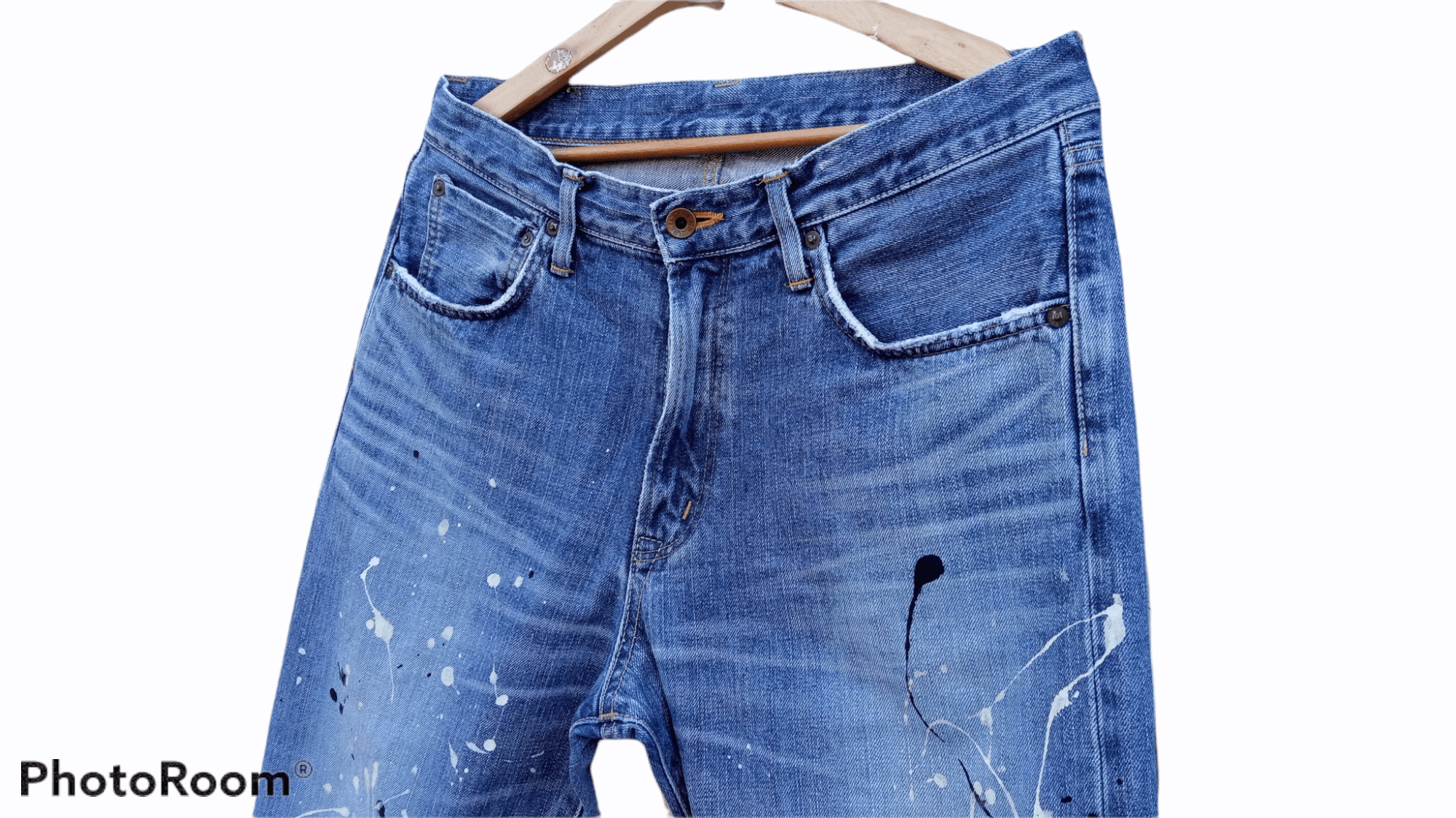 Edwin × Japanese Brand × Vintage 🔥🔥Edwin Paint Splatter 3Q Shorts Pants Selvedge Jeans Size US 32 / EU 48 - 15 Thumbnail