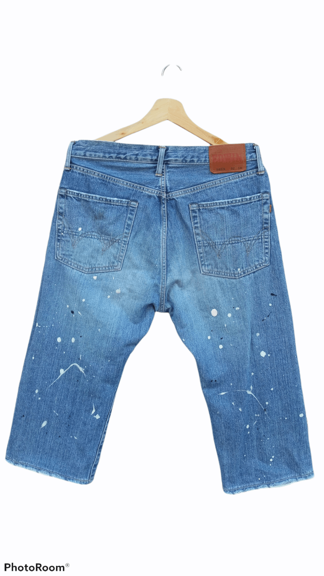 Edwin × Japanese Brand × Vintage 🔥🔥Edwin Paint Splatter 3Q Shorts Pants Selvedge Jeans Size US 32 / EU 48 - 17 Thumbnail