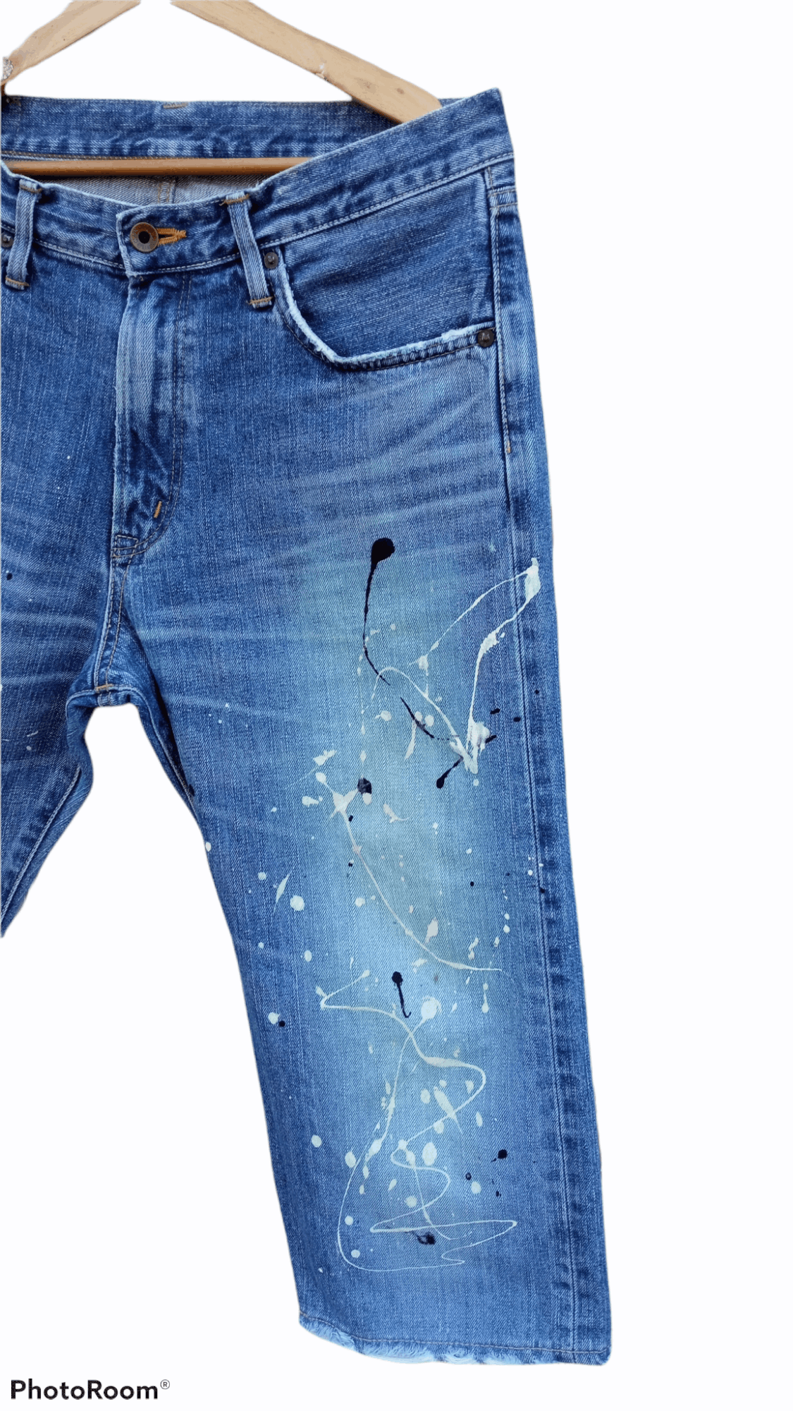 Edwin × Japanese Brand × Vintage 🔥🔥Edwin Paint Splatter 3Q Shorts Pants Selvedge Jeans Size US 32 / EU 48 - 6 Thumbnail