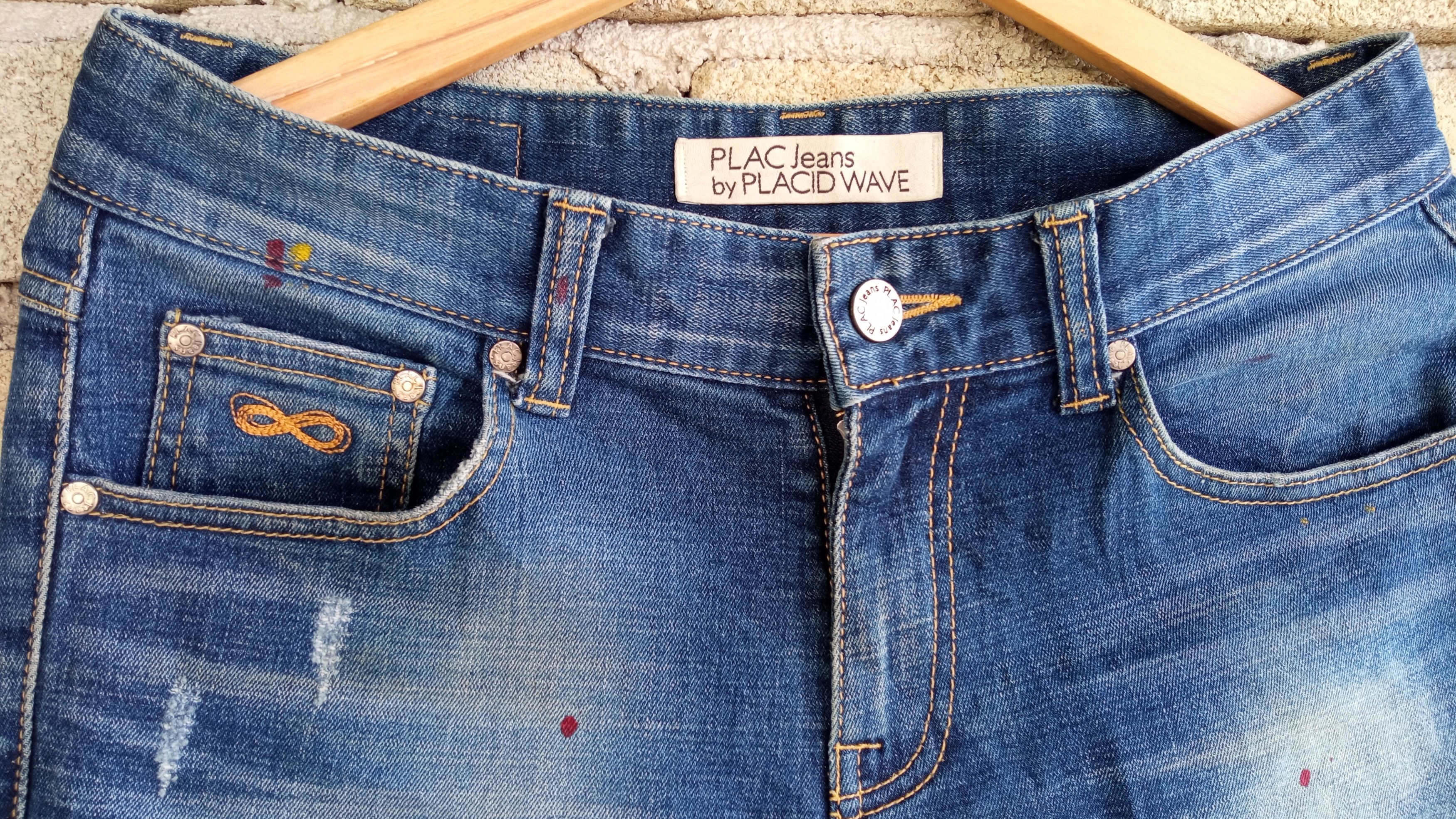 Japanese Brand × PLAC 🔥🔥Plac Jeans Distressed Jeans Denim by Placid Wave Size US 30 / EU 46 - 12 Thumbnail