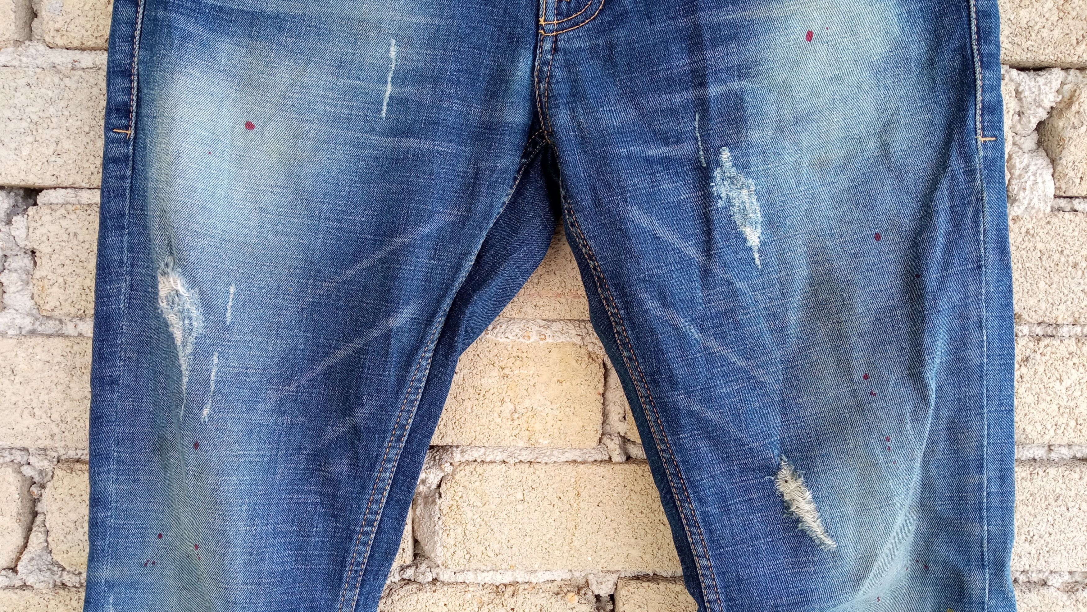 Japanese Brand × PLAC 🔥🔥Plac Jeans Distressed Jeans Denim by Placid Wave Size US 30 / EU 46 - 8 Thumbnail