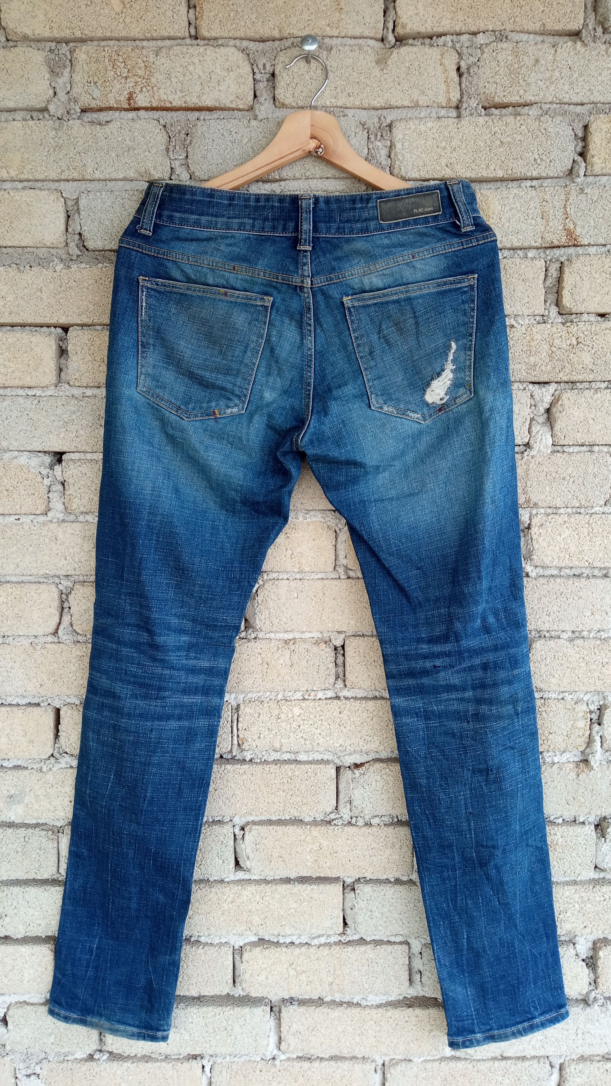 Japanese Brand × PLAC 🔥🔥Plac Jeans Distressed Jeans Denim by Placid Wave Size US 30 / EU 46 - 13 Thumbnail