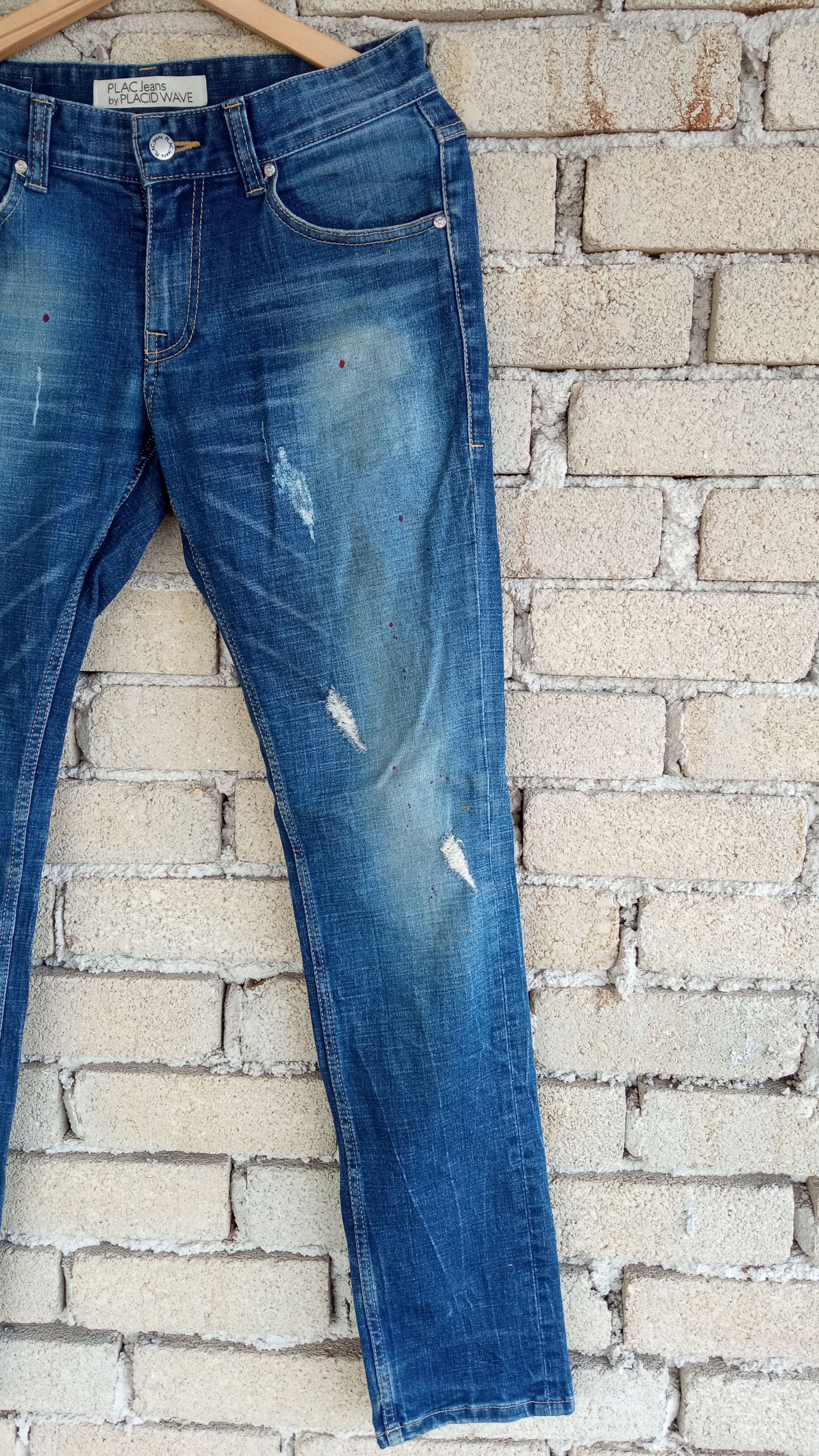 Japanese Brand × PLAC 🔥🔥Plac Jeans Distressed Jeans Denim by Placid Wave Size US 30 / EU 46 - 5 Thumbnail
