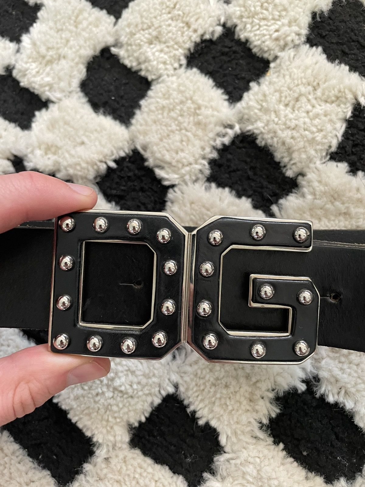 Vintage Y2K Dolce&Gabbana Leather Black Belt Archive Drip
