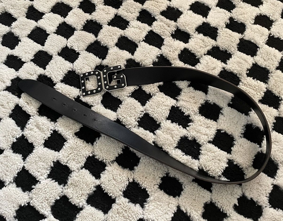 Vintage Y2K Dolce&Gabbana Leather Black Belt Archive Drip