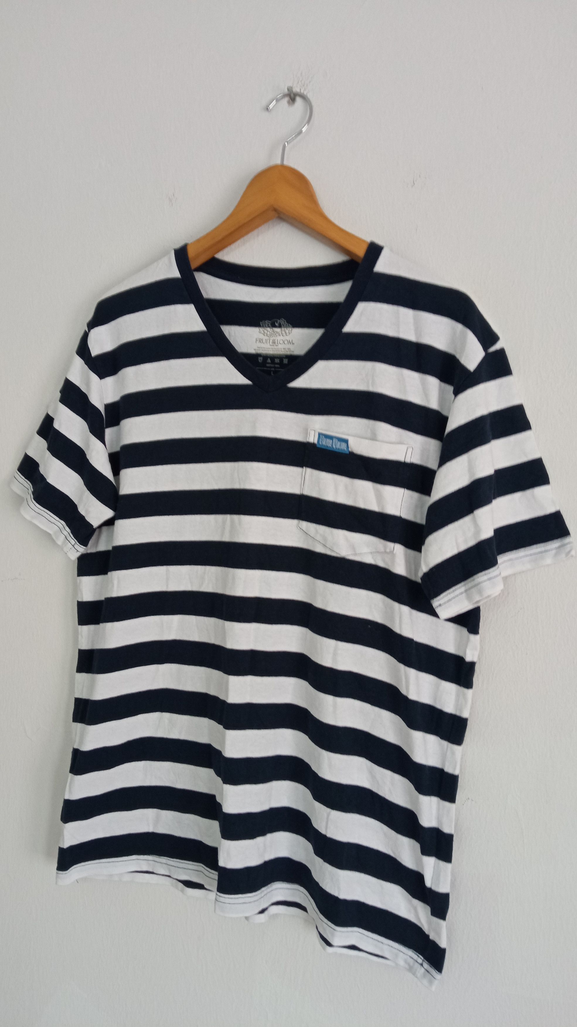 Blue Blue Japan × Japanese Brand × Vintage 🔥🔥FOTL x Blue Blue Border Striped T-Shirt Size US M / EU 48-50 / 2 - 3 Thumbnail