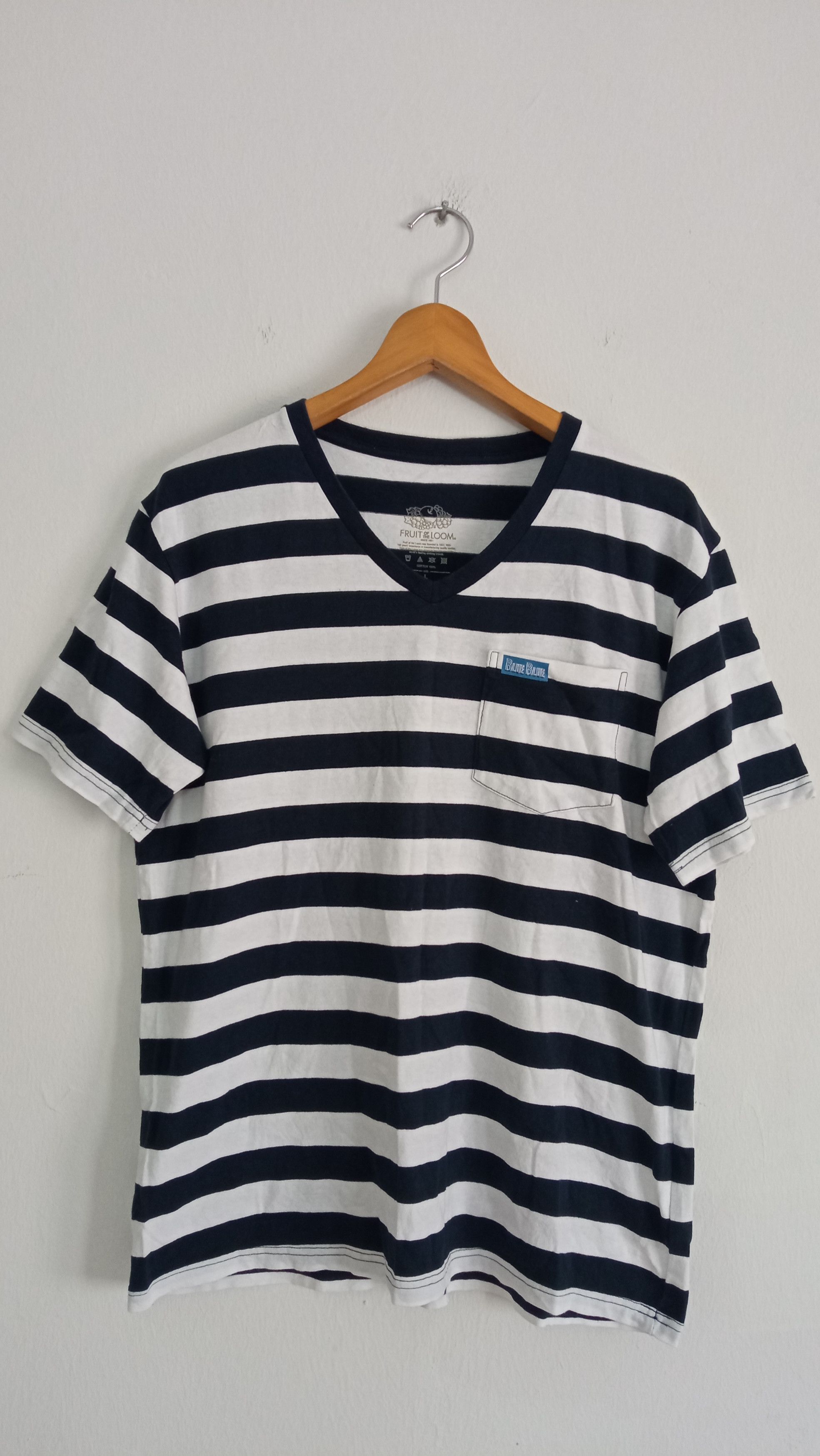 Blue Blue Japan × Japanese Brand × Vintage 🔥🔥FOTL x Blue Blue Border Striped T-Shirt Size US M / EU 48-50 / 2 - 1 Thumbnail