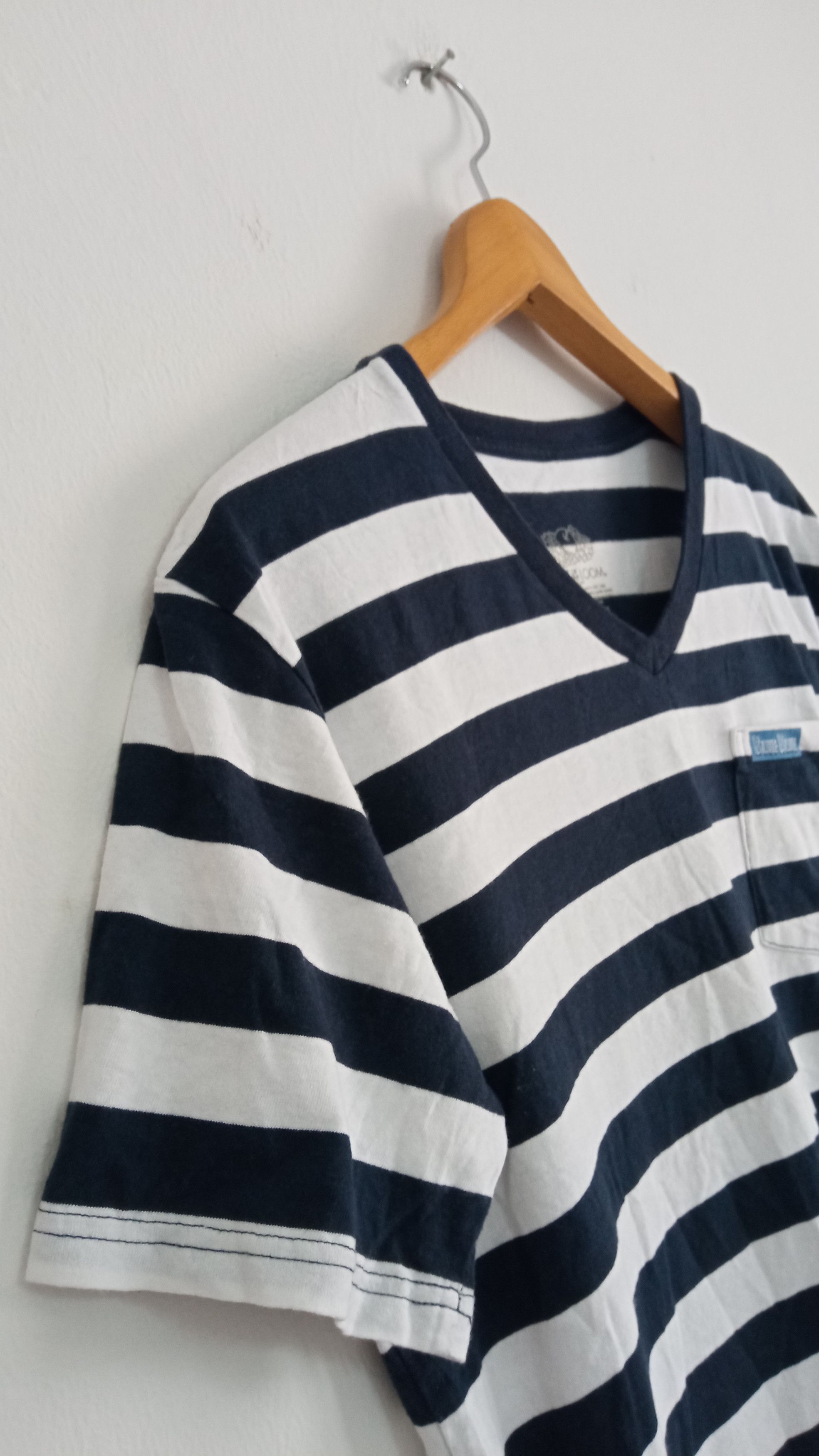 Blue Blue Japan × Japanese Brand × Vintage 🔥🔥FOTL x Blue Blue Border Striped T-Shirt Size US M / EU 48-50 / 2 - 7 Thumbnail