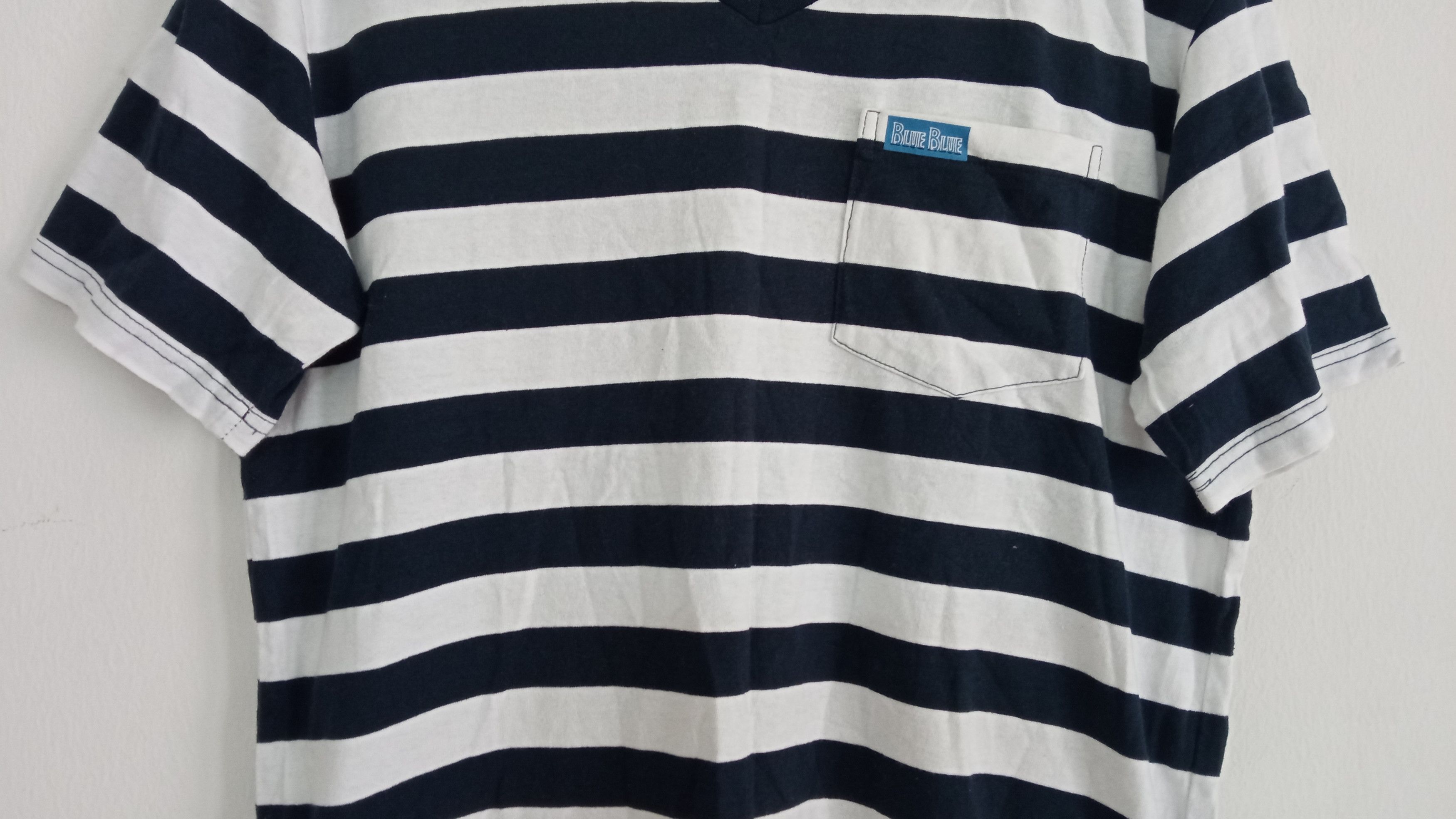 Blue Blue Japan × Japanese Brand × Vintage 🔥🔥FOTL x Blue Blue Border Striped T-Shirt Size US M / EU 48-50 / 2 - 11 Thumbnail