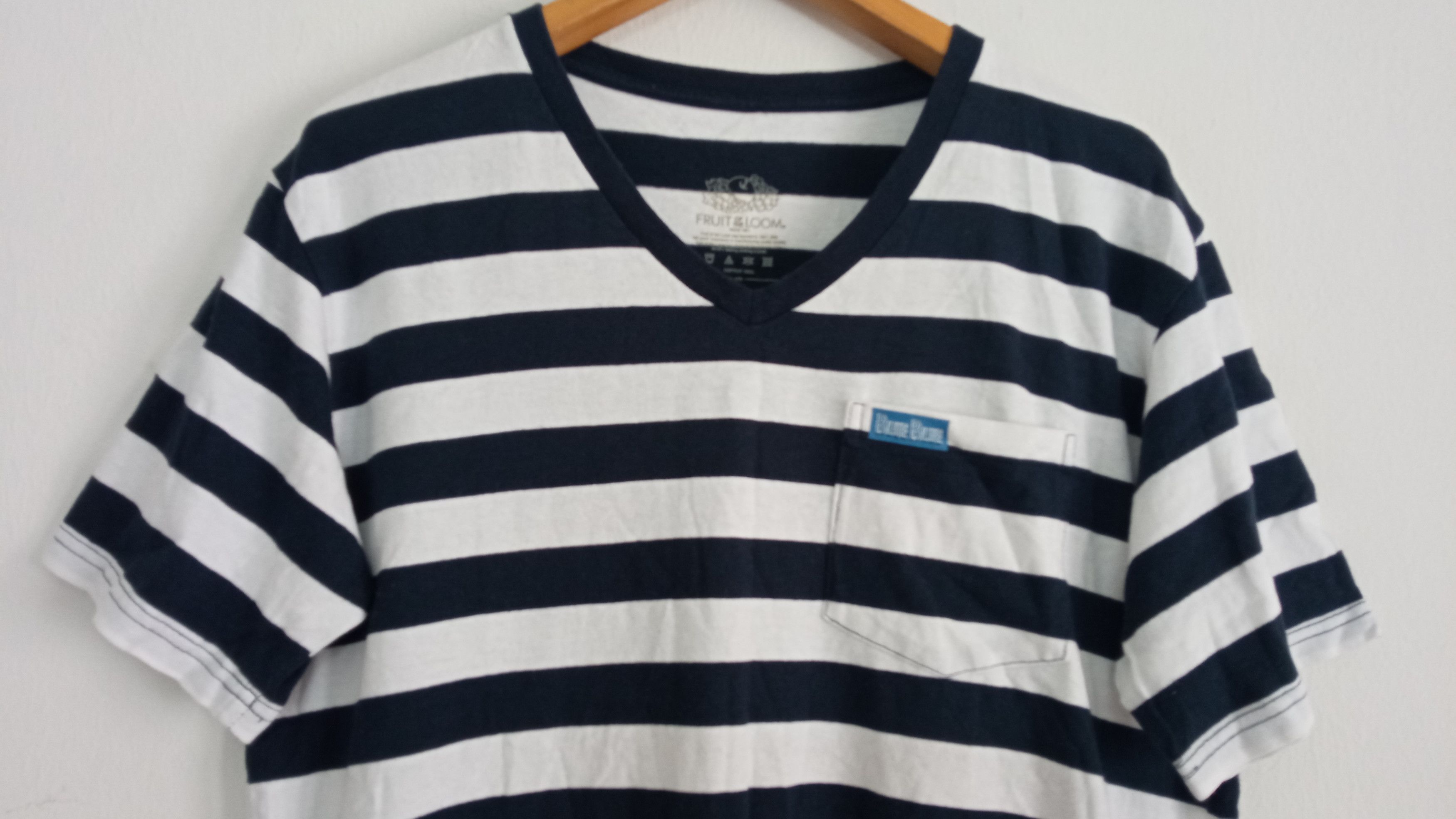 Blue Blue Japan × Japanese Brand × Vintage 🔥🔥FOTL x Blue Blue Border Striped T-Shirt Size US M / EU 48-50 / 2 - 10 Thumbnail