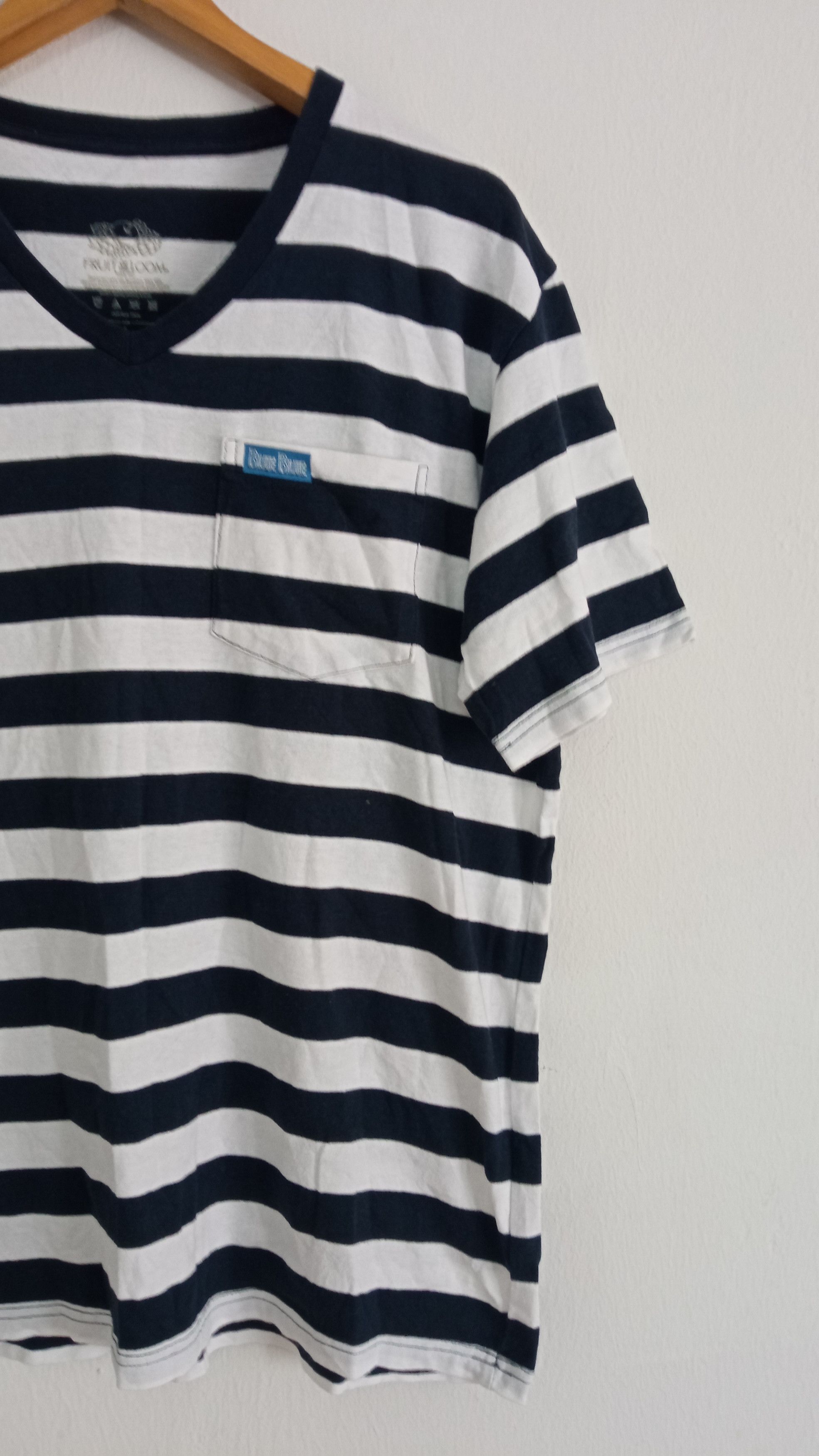 Blue Blue Japan × Japanese Brand × Vintage 🔥🔥FOTL x Blue Blue Border Striped T-Shirt Size US M / EU 48-50 / 2 - 5 Thumbnail