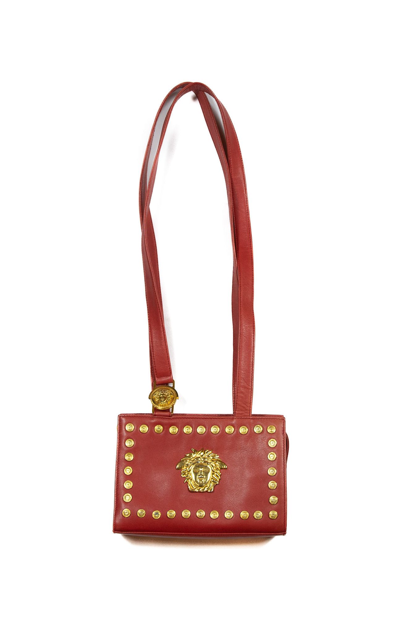 image of Gianni Versace Vintage Bag Medusa in Red, Women's